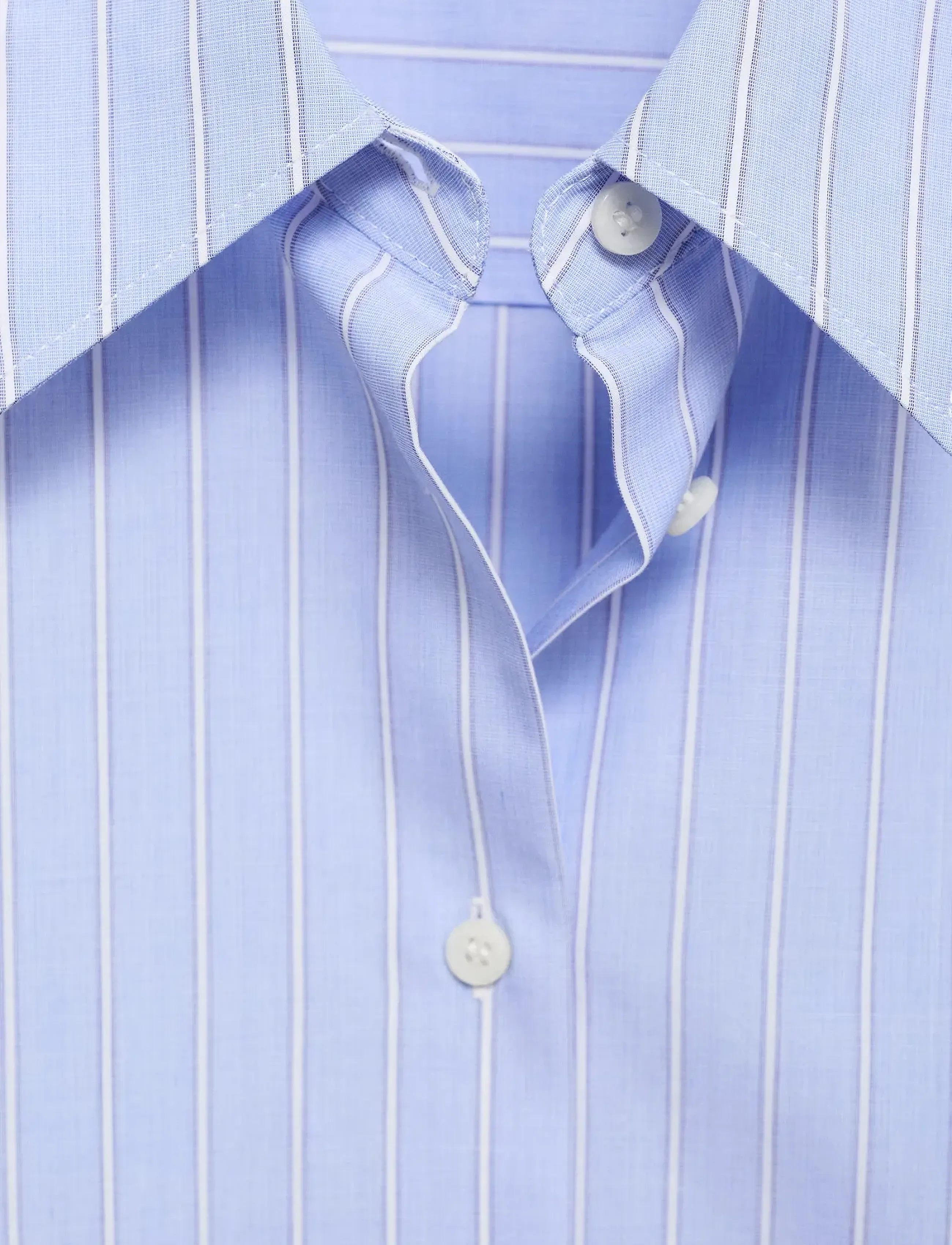 Mango - Cotton and lyocell blend straight shirt - langärmlige hemden - lt-pastel blue - 3
