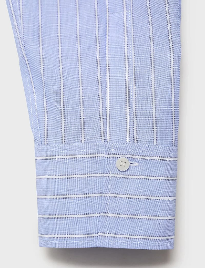 Mango - Cotton and lyocell blend straight shirt - langærmede skjorter - lt-pastel blue - 3