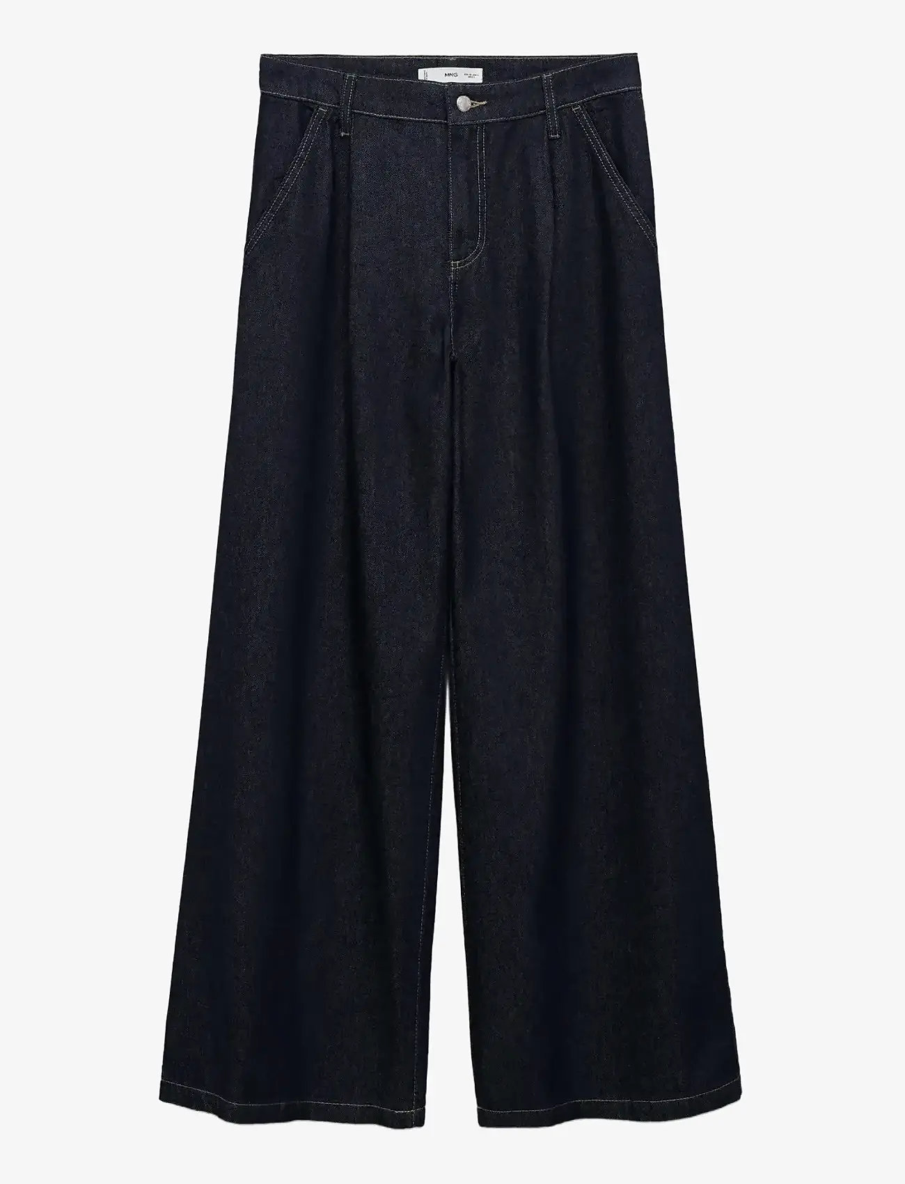 Mango - Wide leg pleated jeans - laveste priser - open blue - 1
