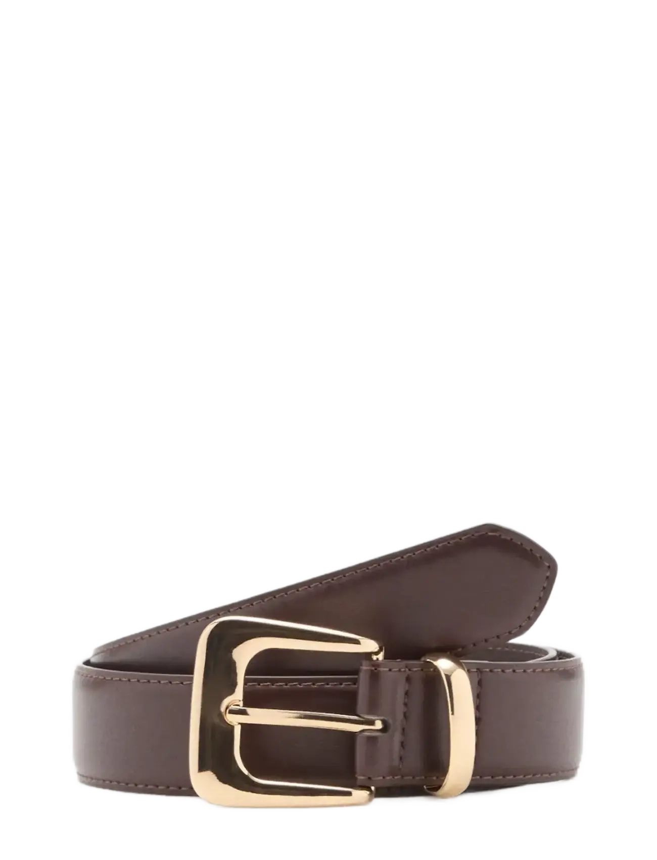 Mango Metal buckle belt - Aksessuaarid - DARK BROWN / brown
