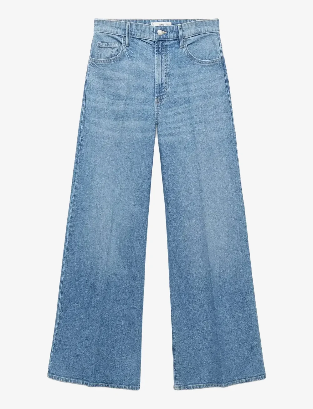 Mango - High-waisted wide-leg jeans - vida jeans - open blue - 1
