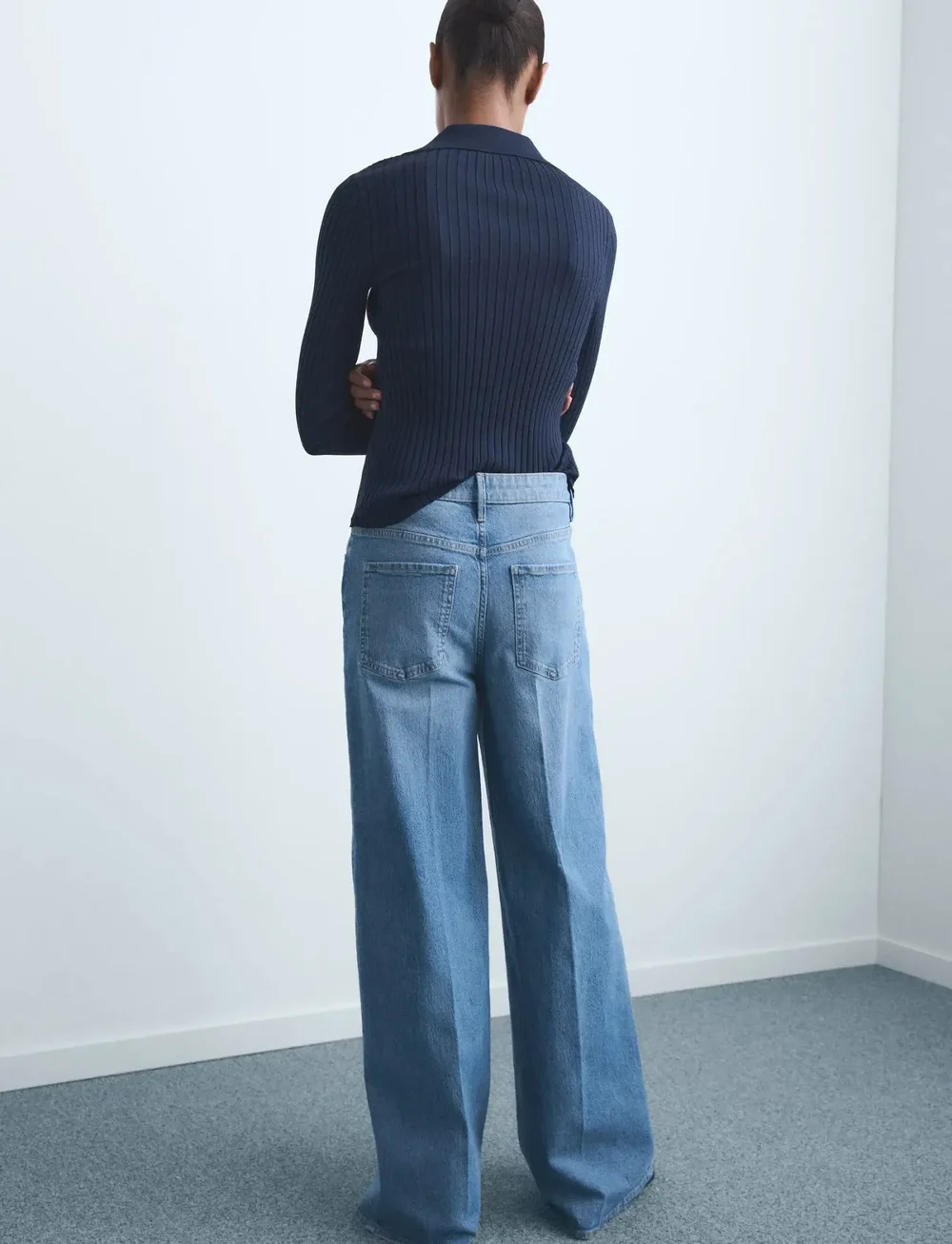 Mango - High-waisted wide-leg jeans - vida jeans - open blue - 2