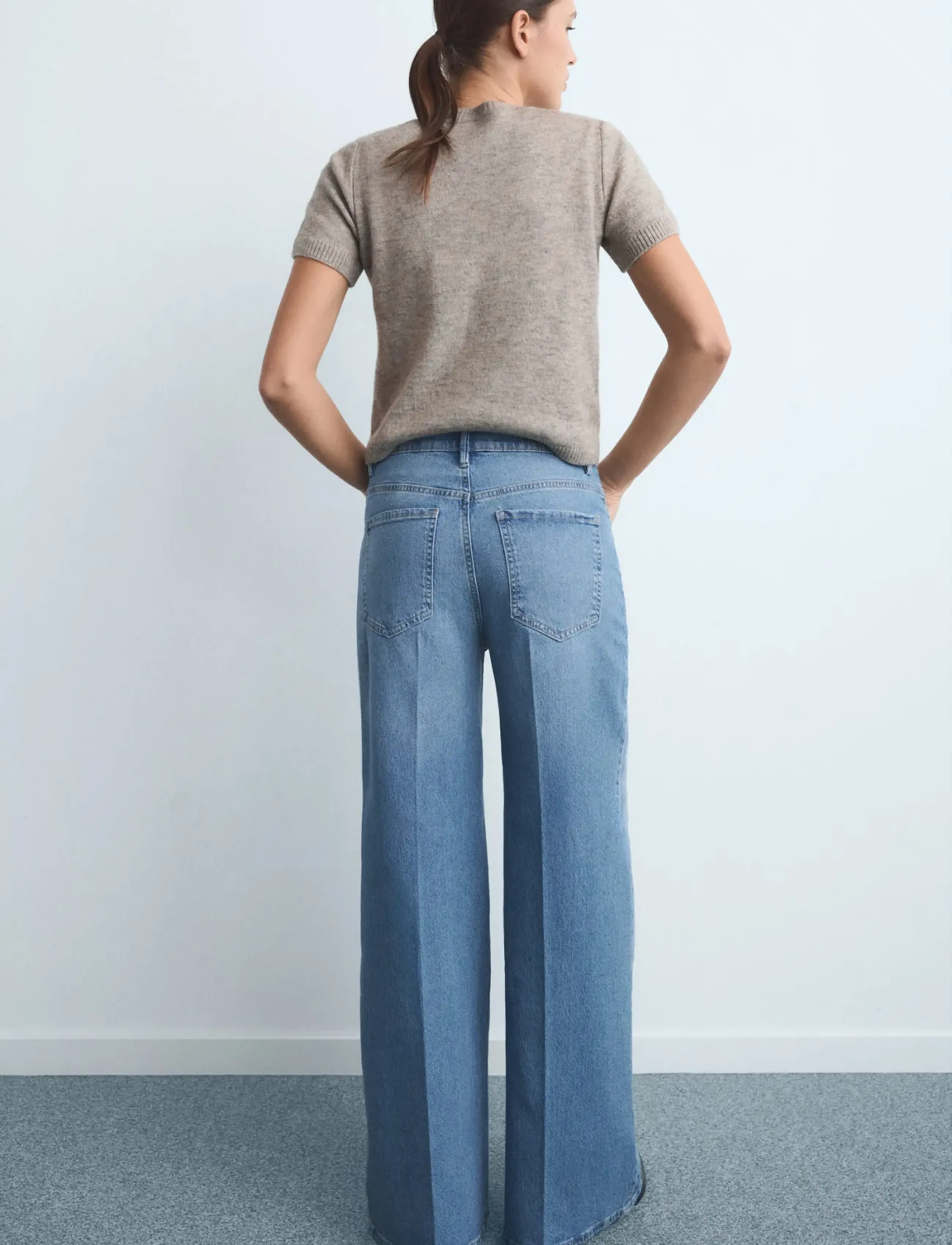 Mango - High-waisted wideleg jeans - madalaimad hinnad - open blue - 2