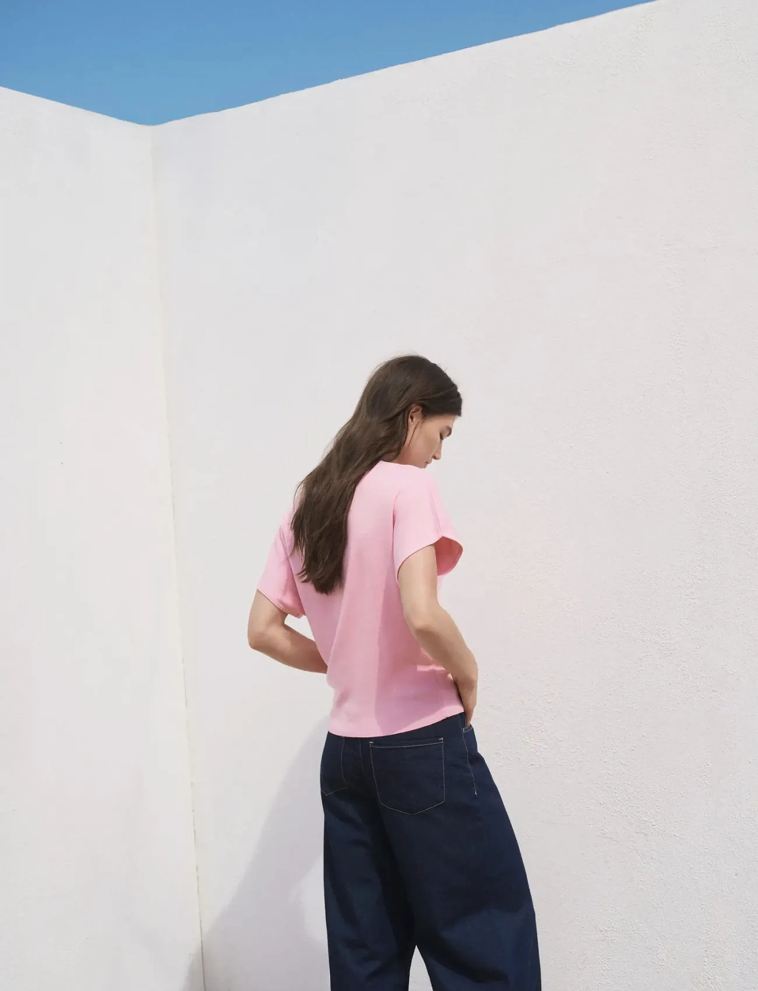 Mango - Short-sleeved polo-neck sweater - pikéer - pink - 2