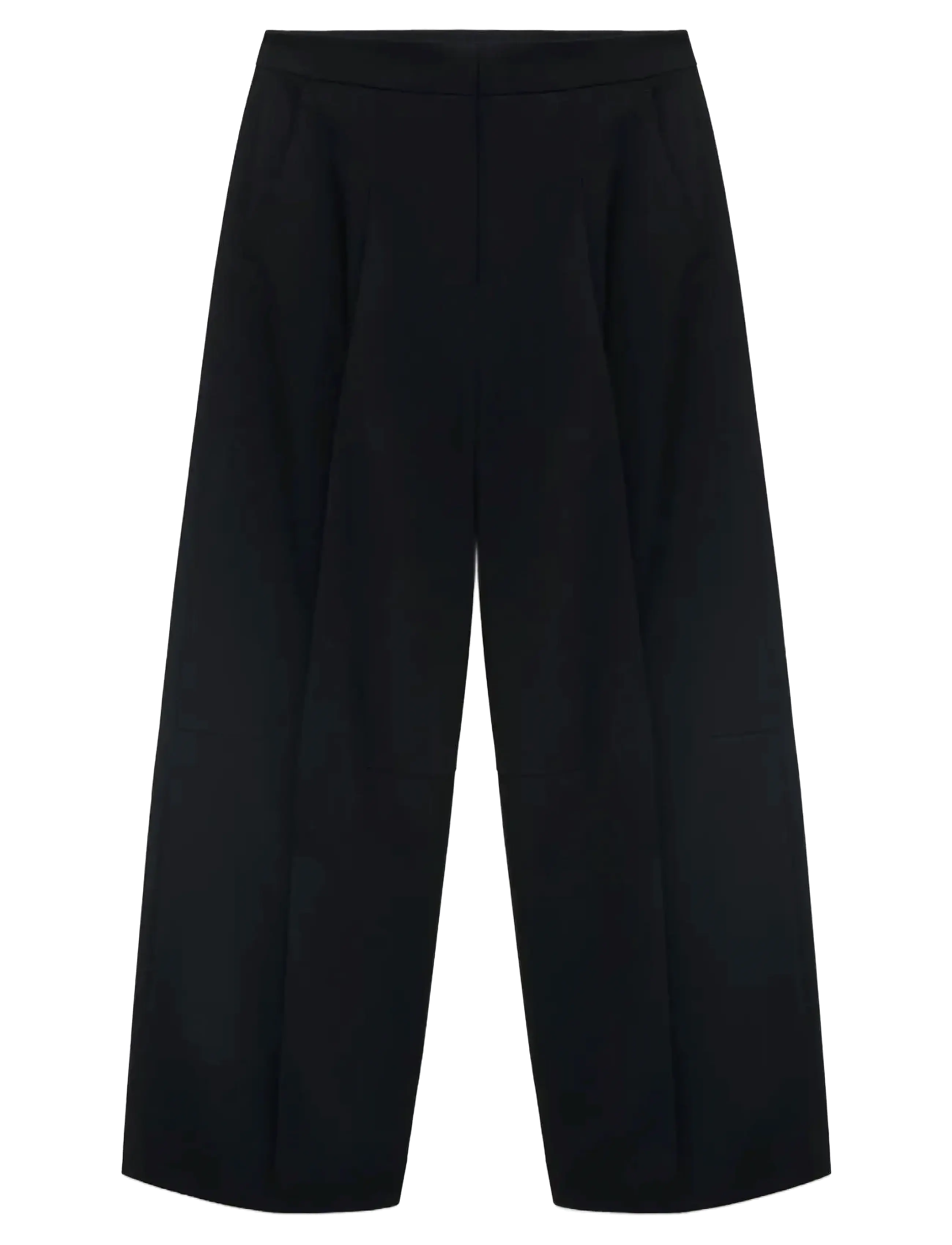 Mango Pleated wide leg trousers - Bukser - BLACK / black