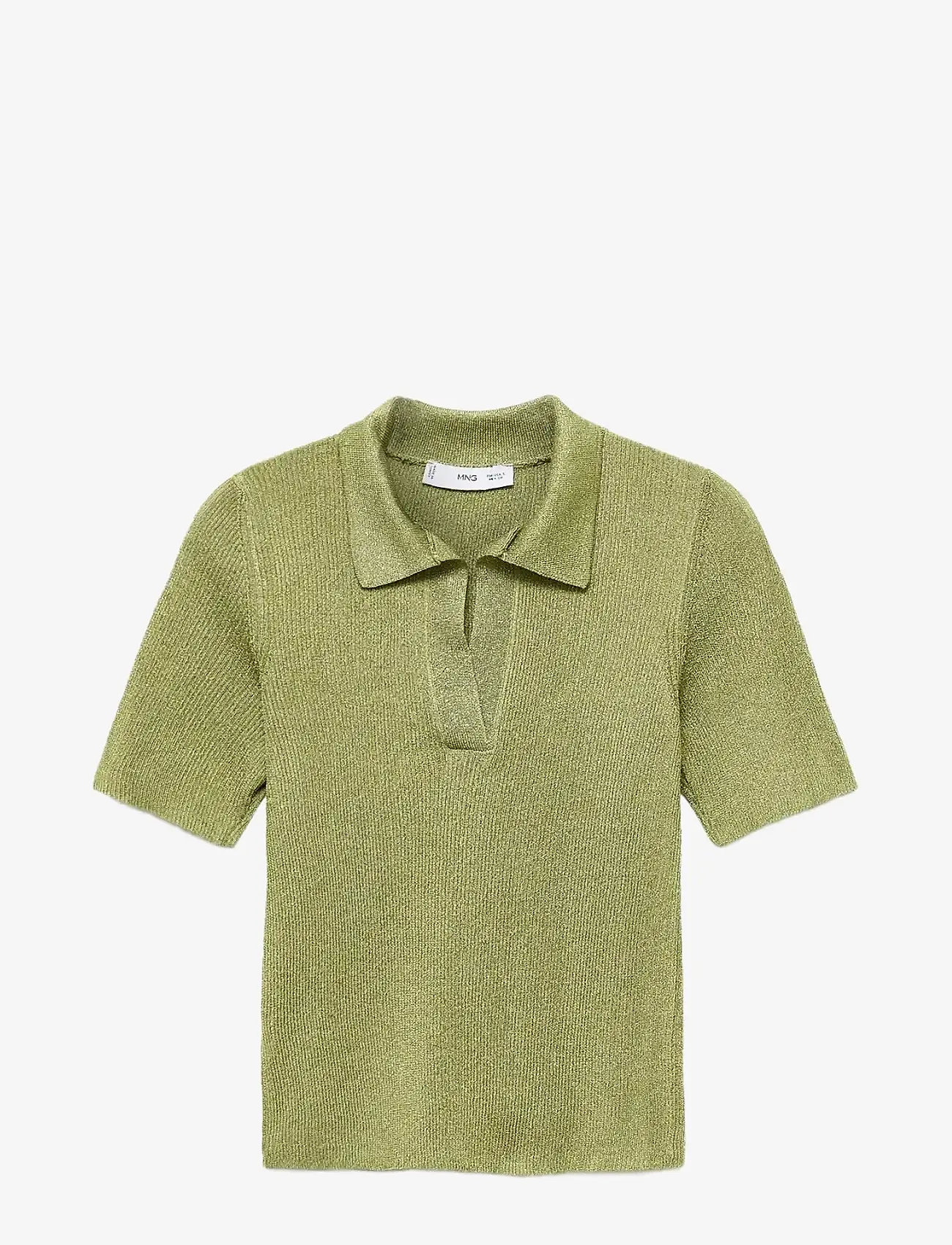 Mango - Lurex polo neck sweater - autumn clothing - green - 0