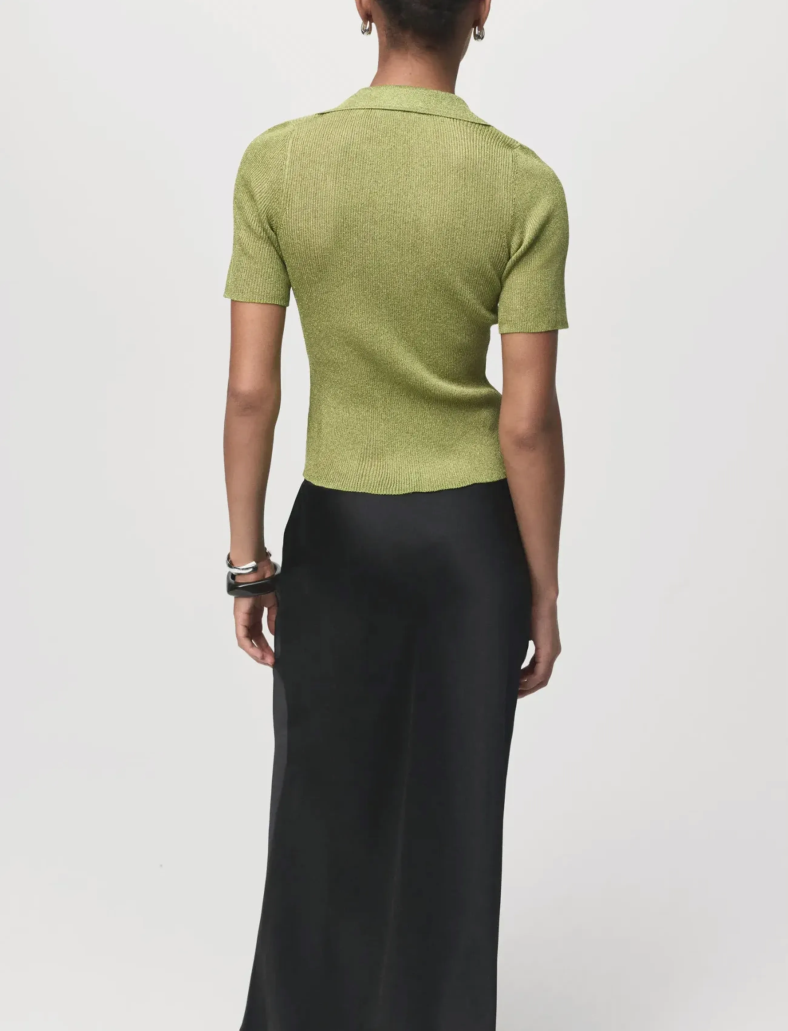 Mango - Lurex polo neck sweater - die niedrigsten preise - green - 2