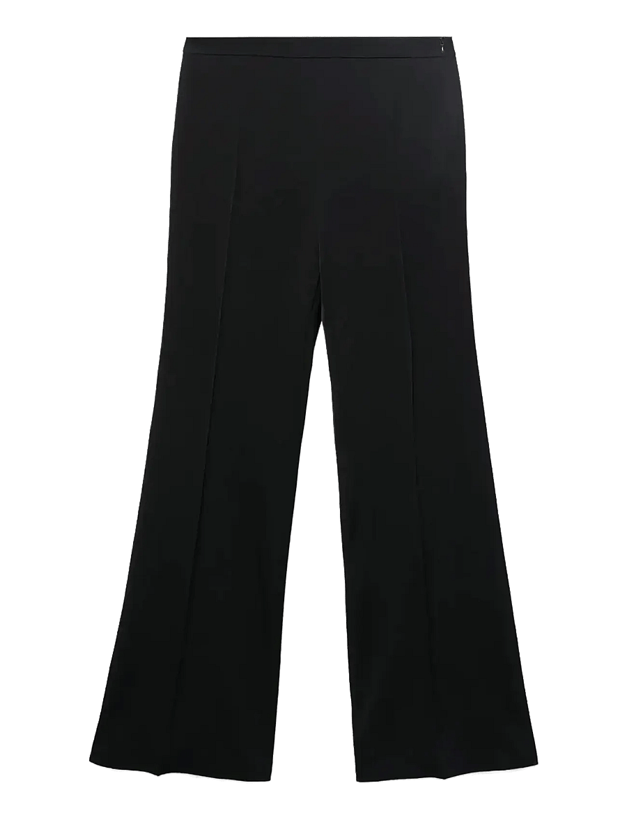 Mango - Long flared trousers - flare bukser - black - 1