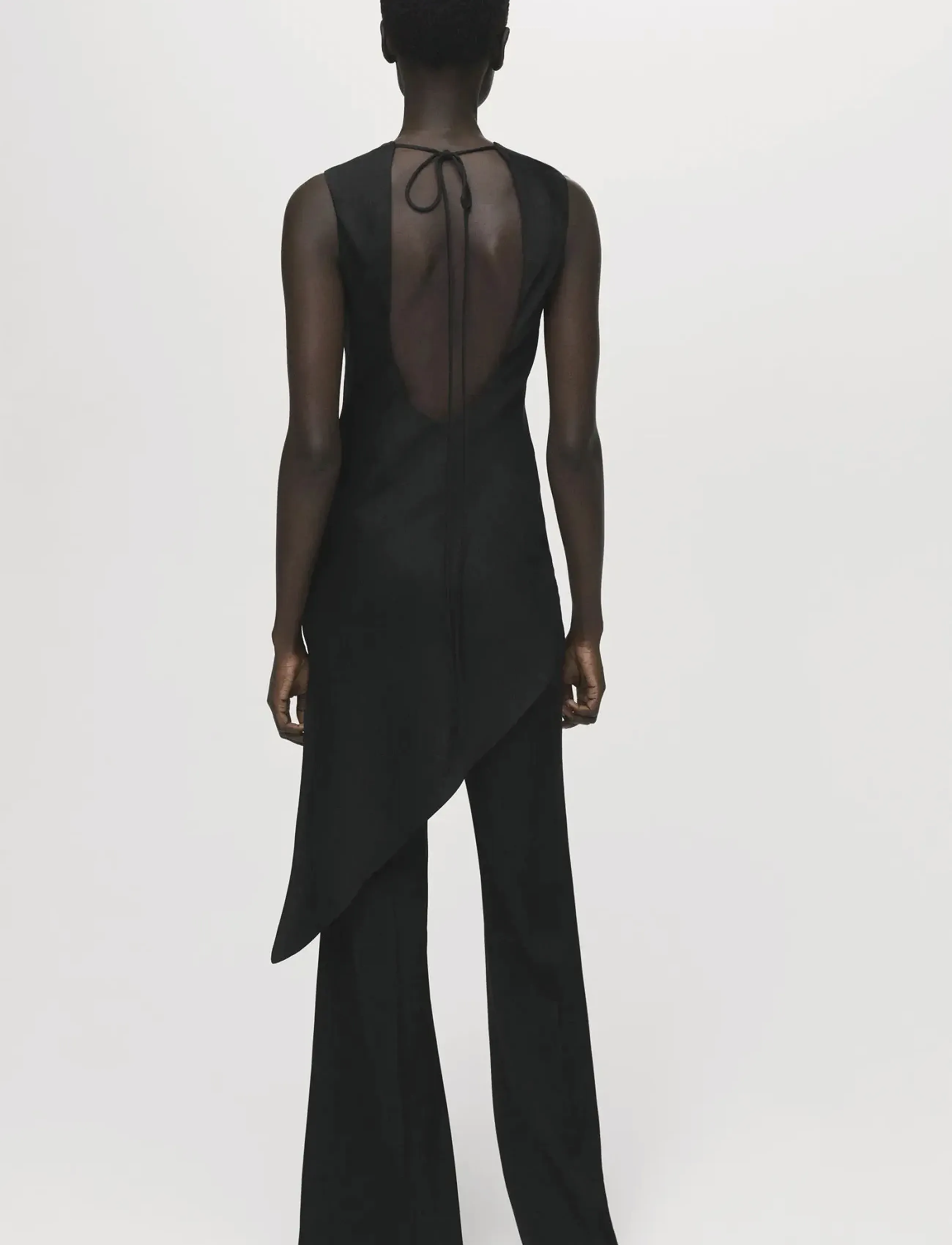 Mango - Long flared trousers - hosen - black - 2