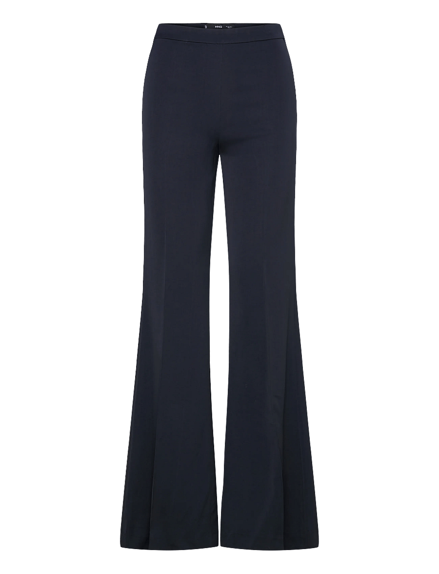Mango - Long flared trousers - flare bukser - navy - 1