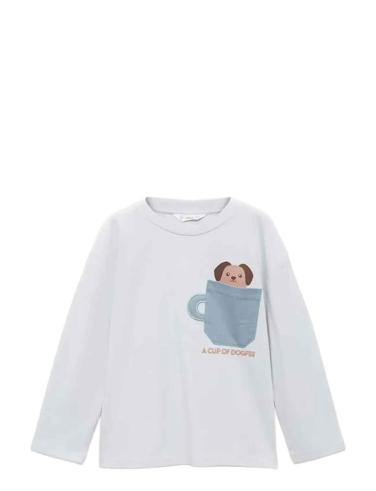 MANGO Chest-Pocket Printed T-Shirt Blau - 2-3 - Kinder