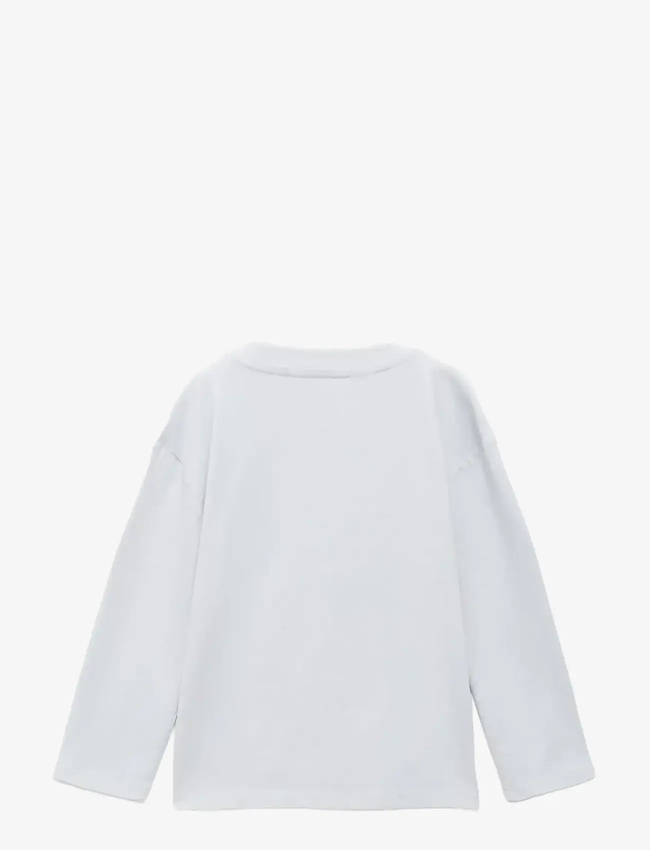 Mango - Chest-pocket printed T-shirt - långärmade t-shirts - lt-pastel blue - 1