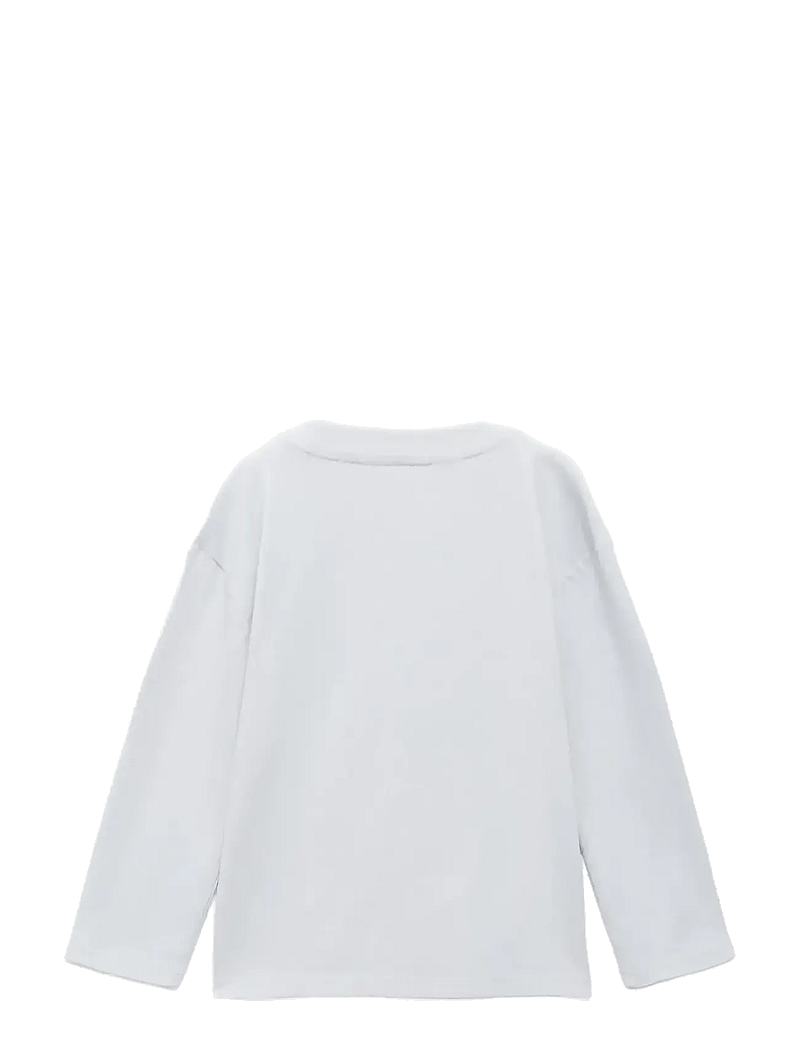 Mango - Chest-pocket printed T-shirt - langærmede t-shirts - lt-pastel blue - 1