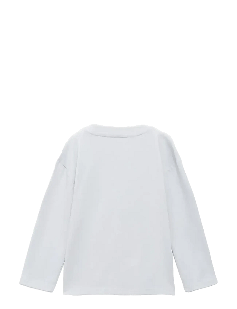 Mango - Chest-pocket printed T-shirt - langærmede t-shirts - lt-pastel blue - 1