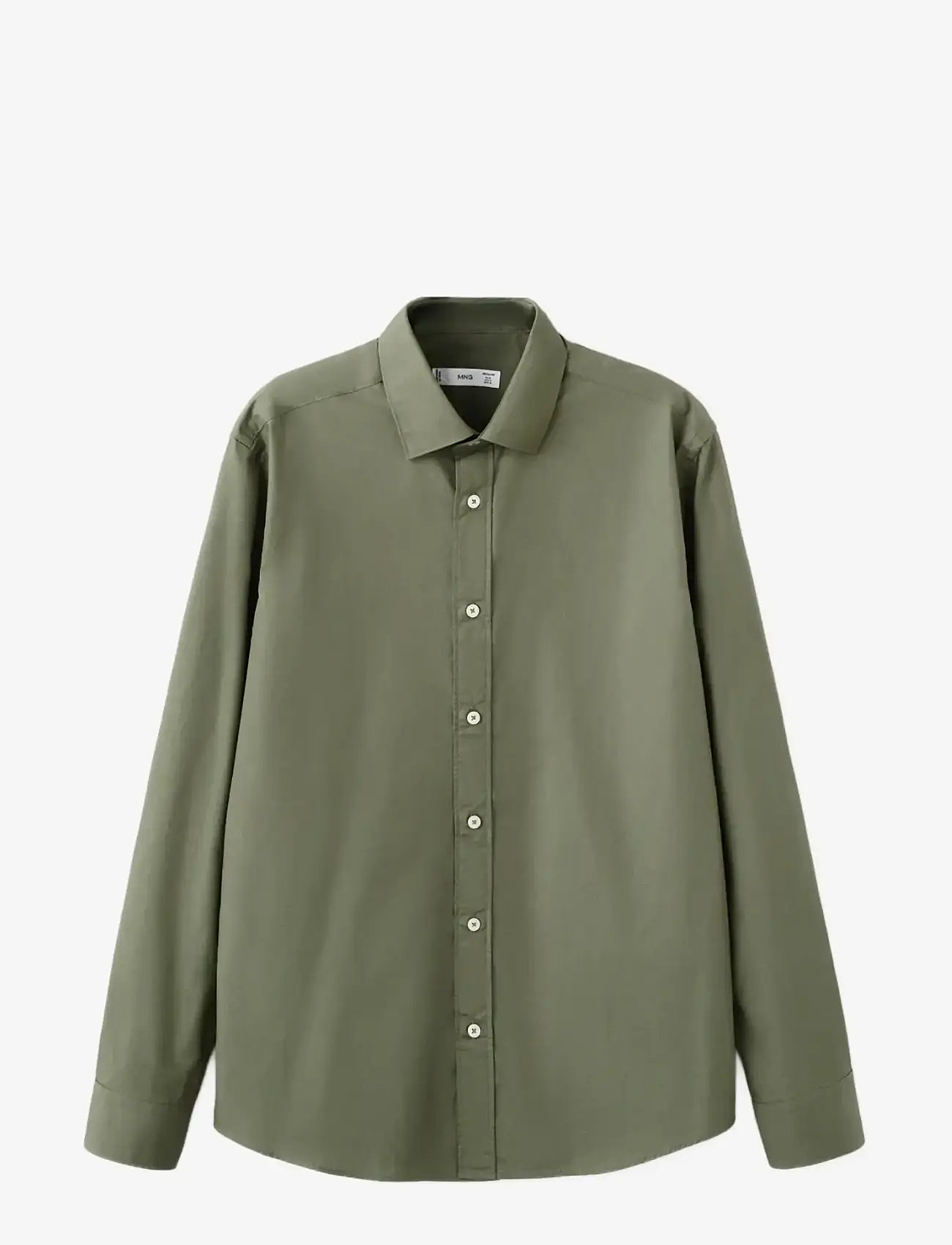 Mango - Regular-fit 100% cotton shirt - madalaimad hinnad - beige - khaki - 1