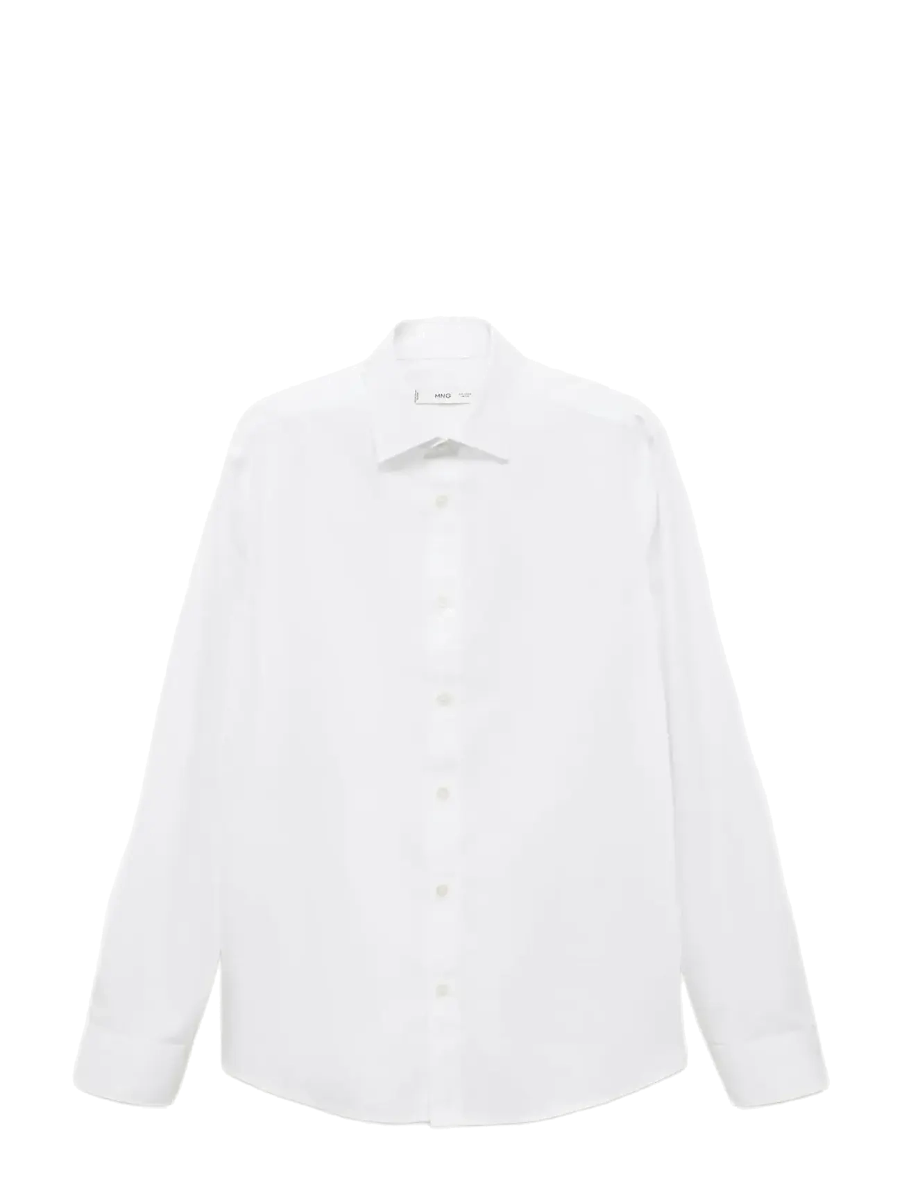 Mango Regular-fit 100% cotton shirt - Kleidung - WHITE / white