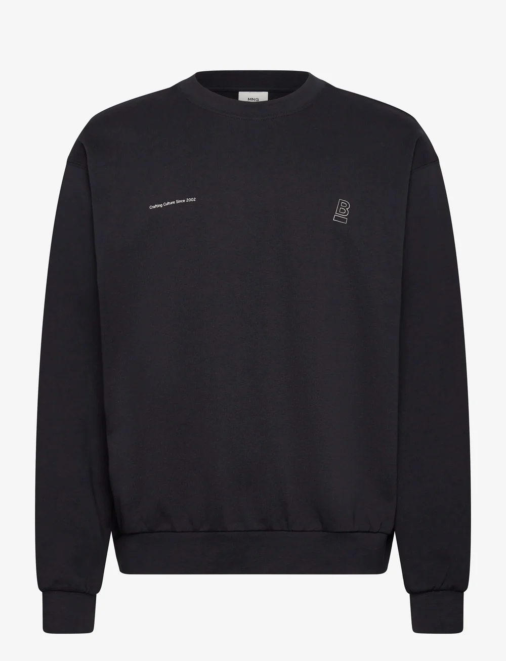 Mango - 100% cotton sweatshirt text - kollektioner - navy - 0