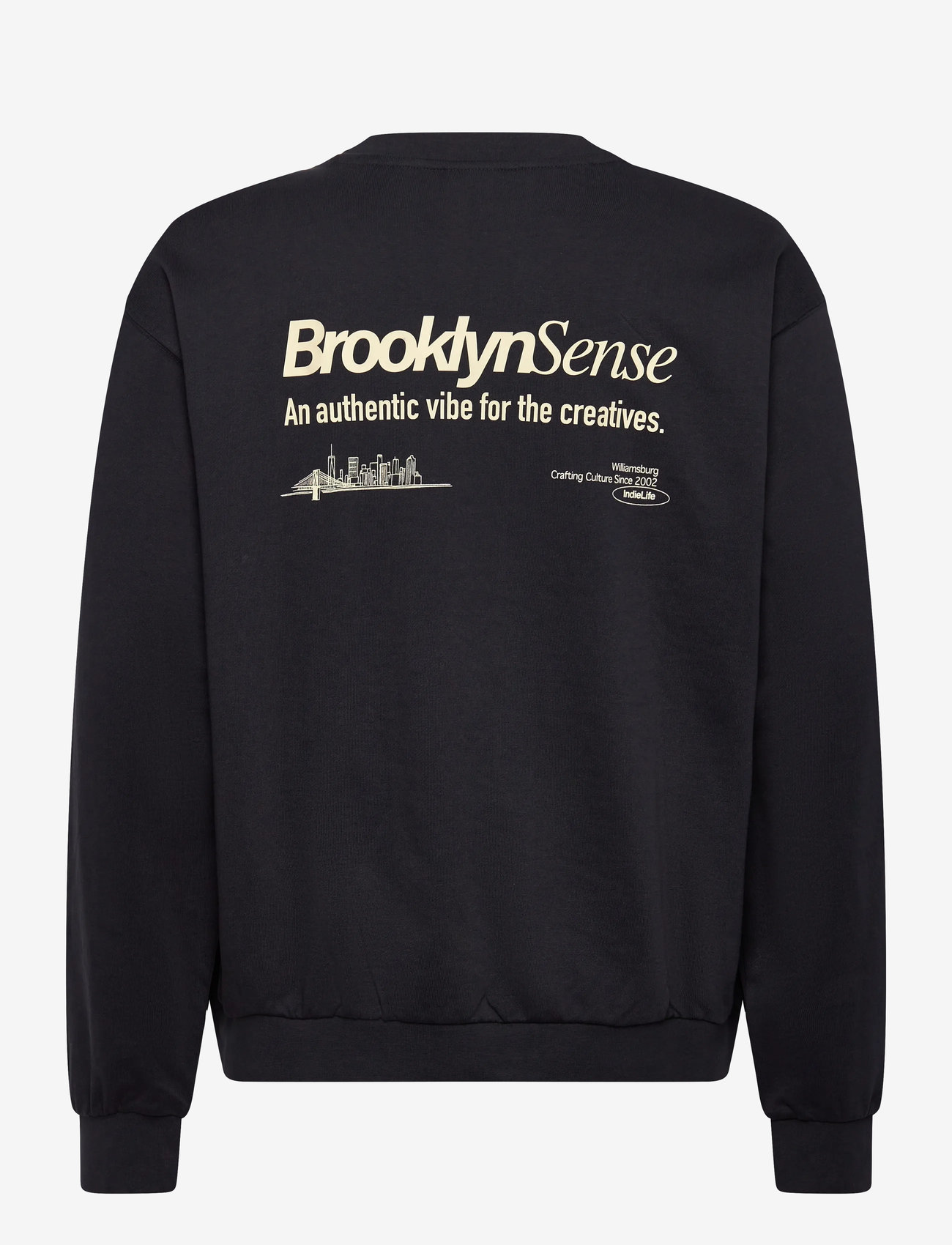 Mango - 100% cotton sweatshirt text - laveste priser - navy - 2