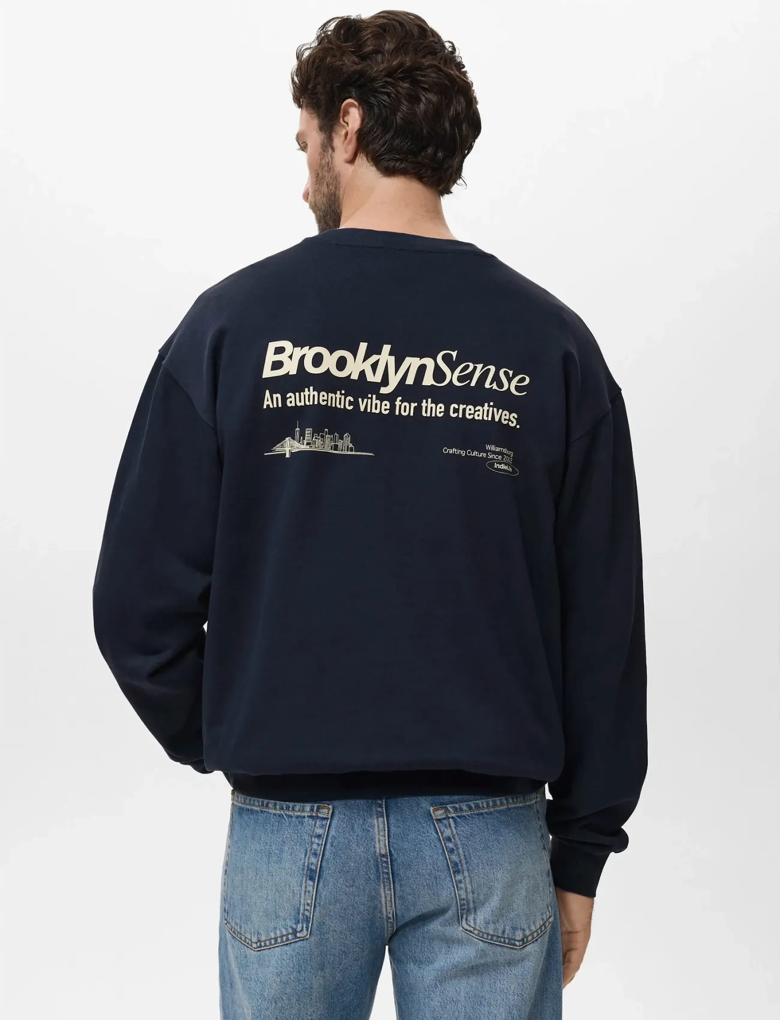 Mango - 100% cotton sweatshirt text - die niedrigsten preise - navy - 3