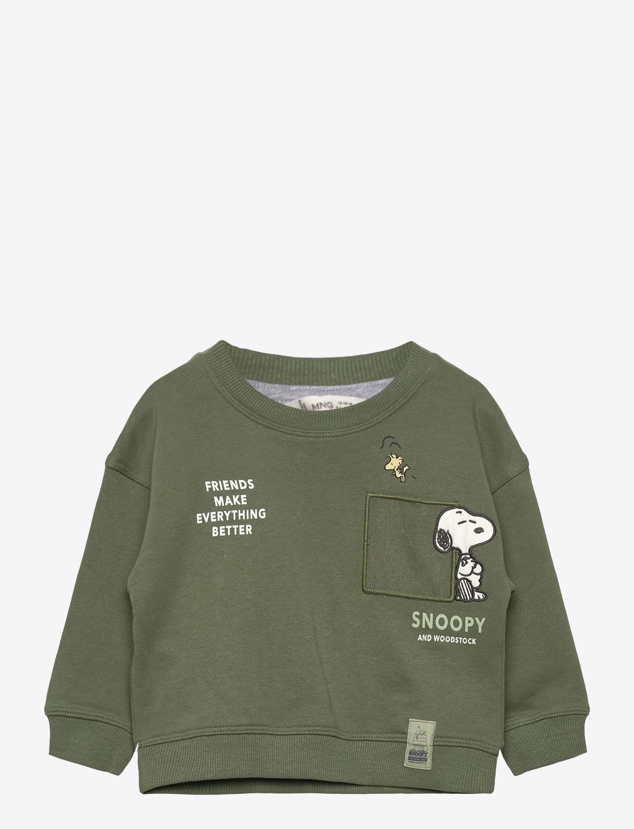 Mango - Embroidered Snoopy sweatshirt - sweatshirts - green - 0