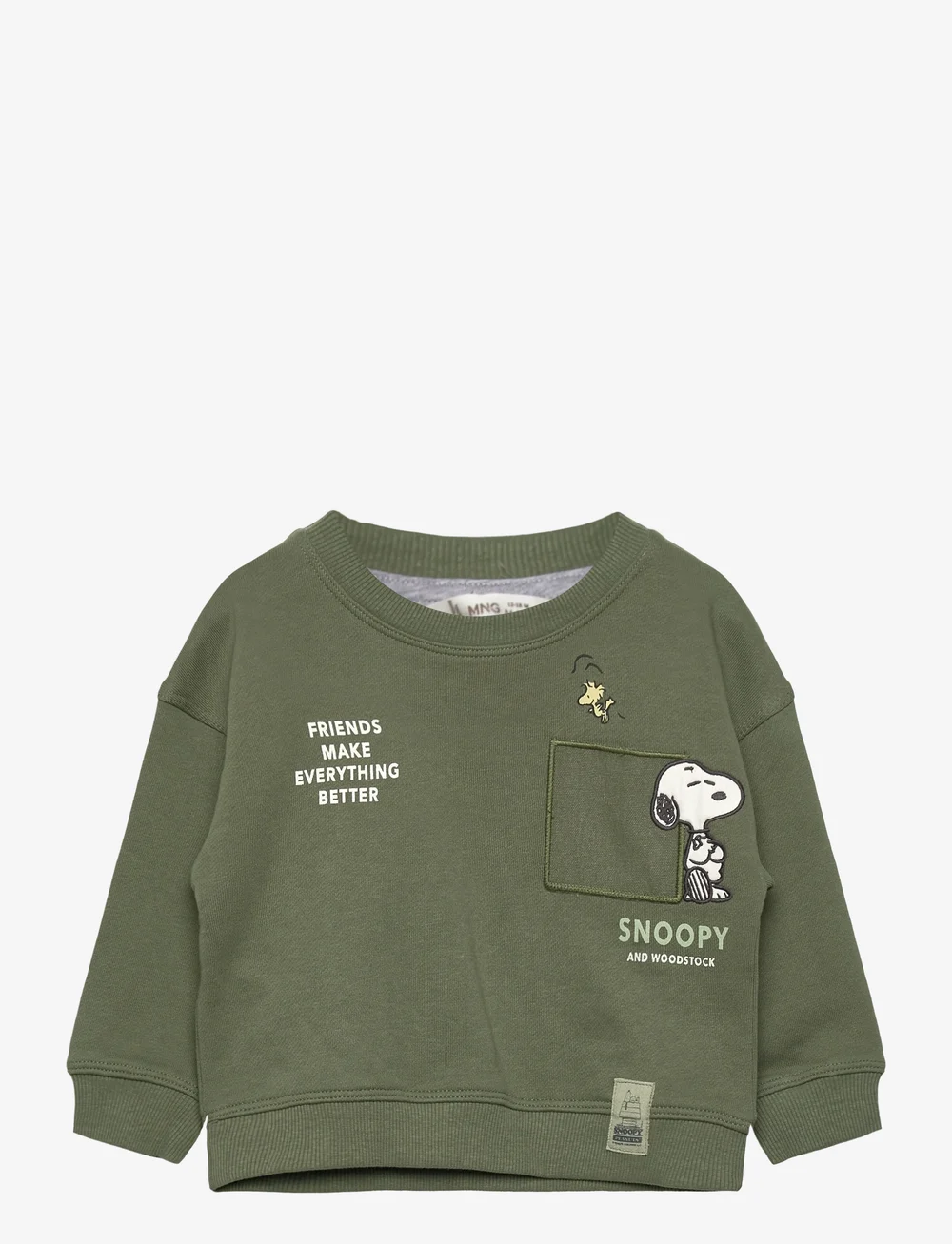 Mango - Embroidered Snoopy sweatshirt - sweatshirts - green - 0