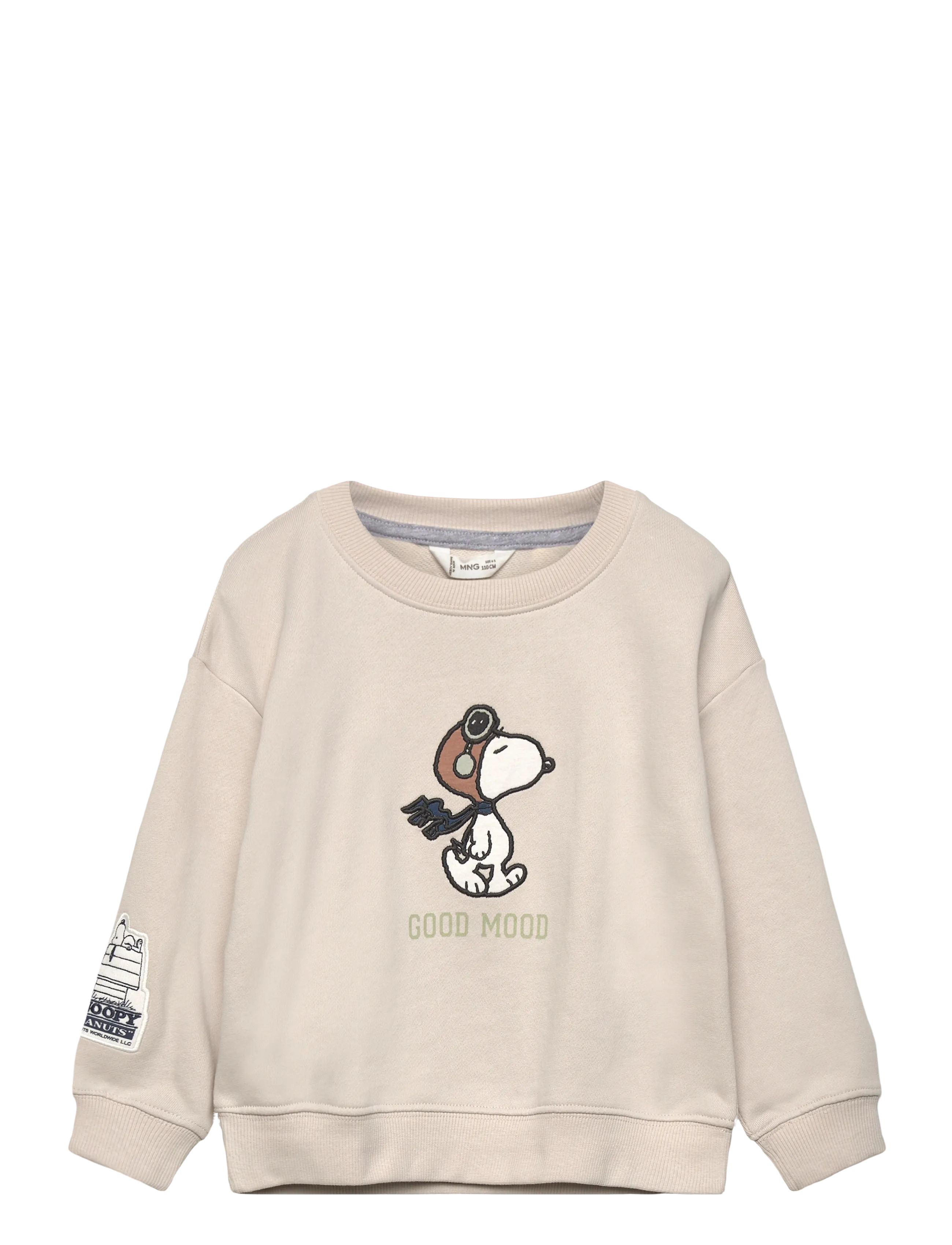 Embroidered Snoopy sweatshirt - NATURAL WHITE