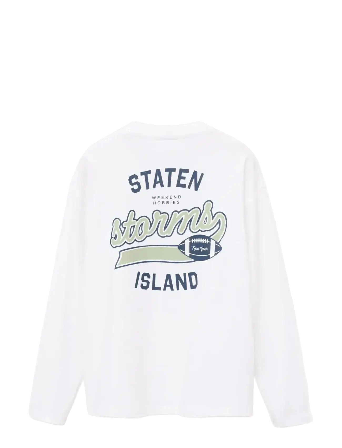 Mango - Printed long sleeve t-shirt - die niedrigsten preise - white - 1