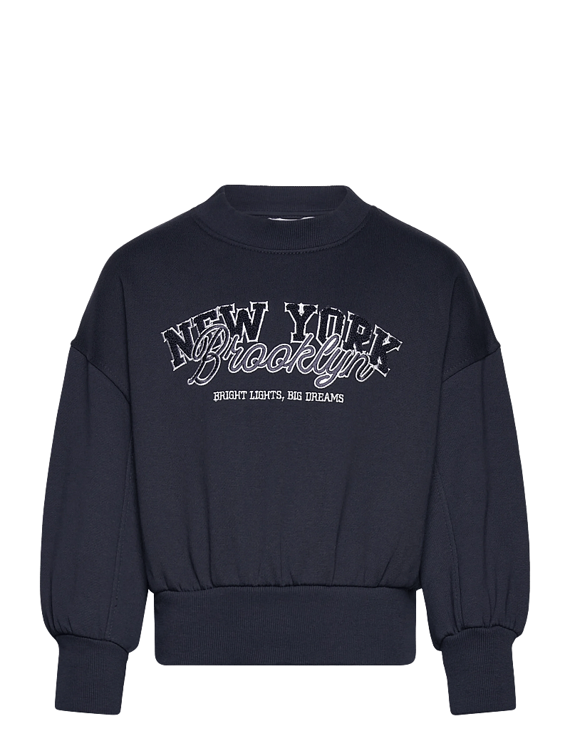 Mango - Embroidered cotton sweatshirt - sweatshirts - navy - 1