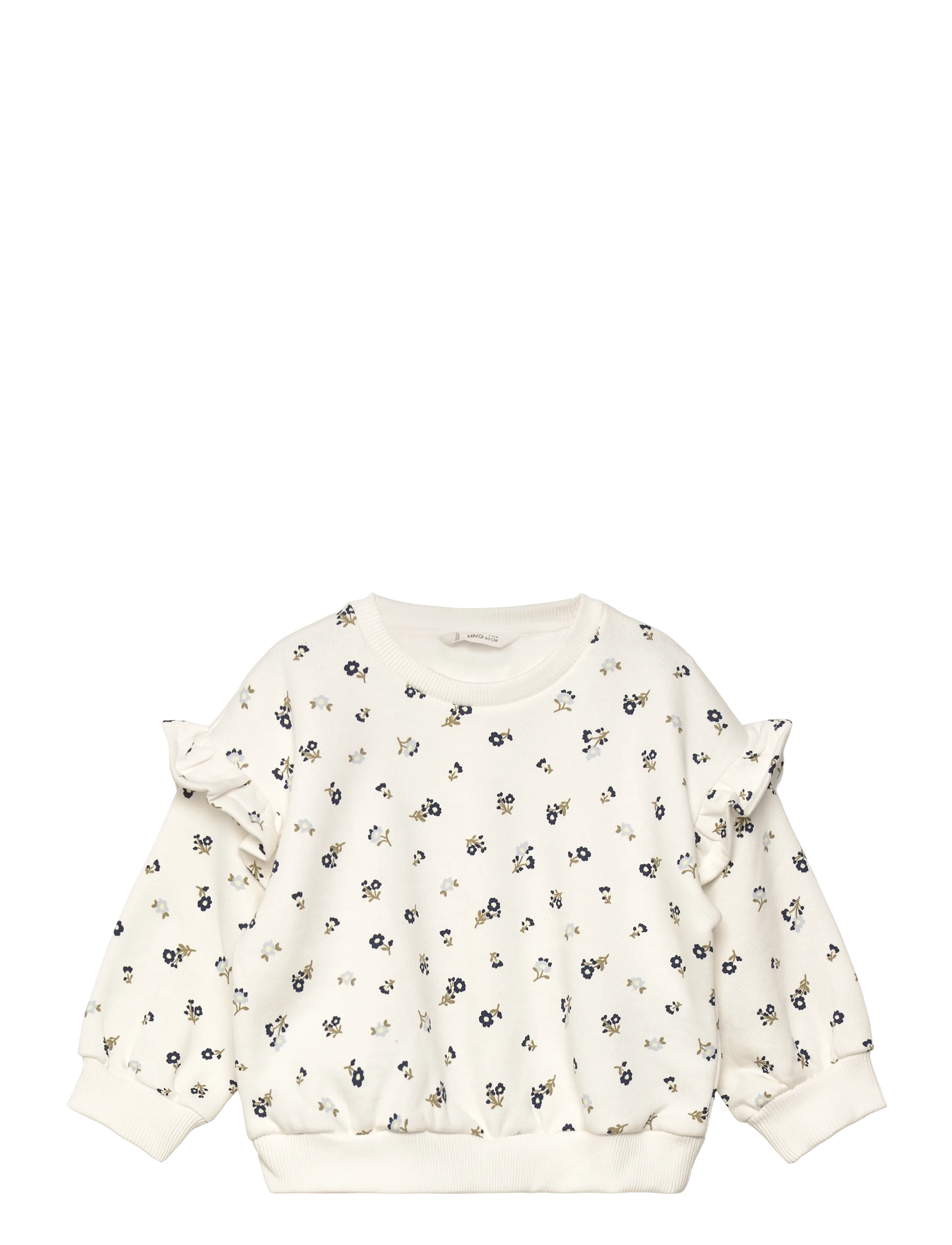 MANGO Ruffle Detail Sweatshirt Cream - 5-6 - Kinder