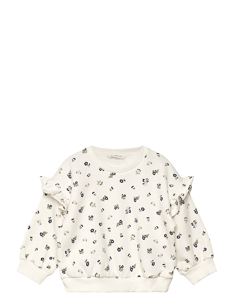 Mango - Ruffle detail sweatshirt - sweatshirts - natural white - 0