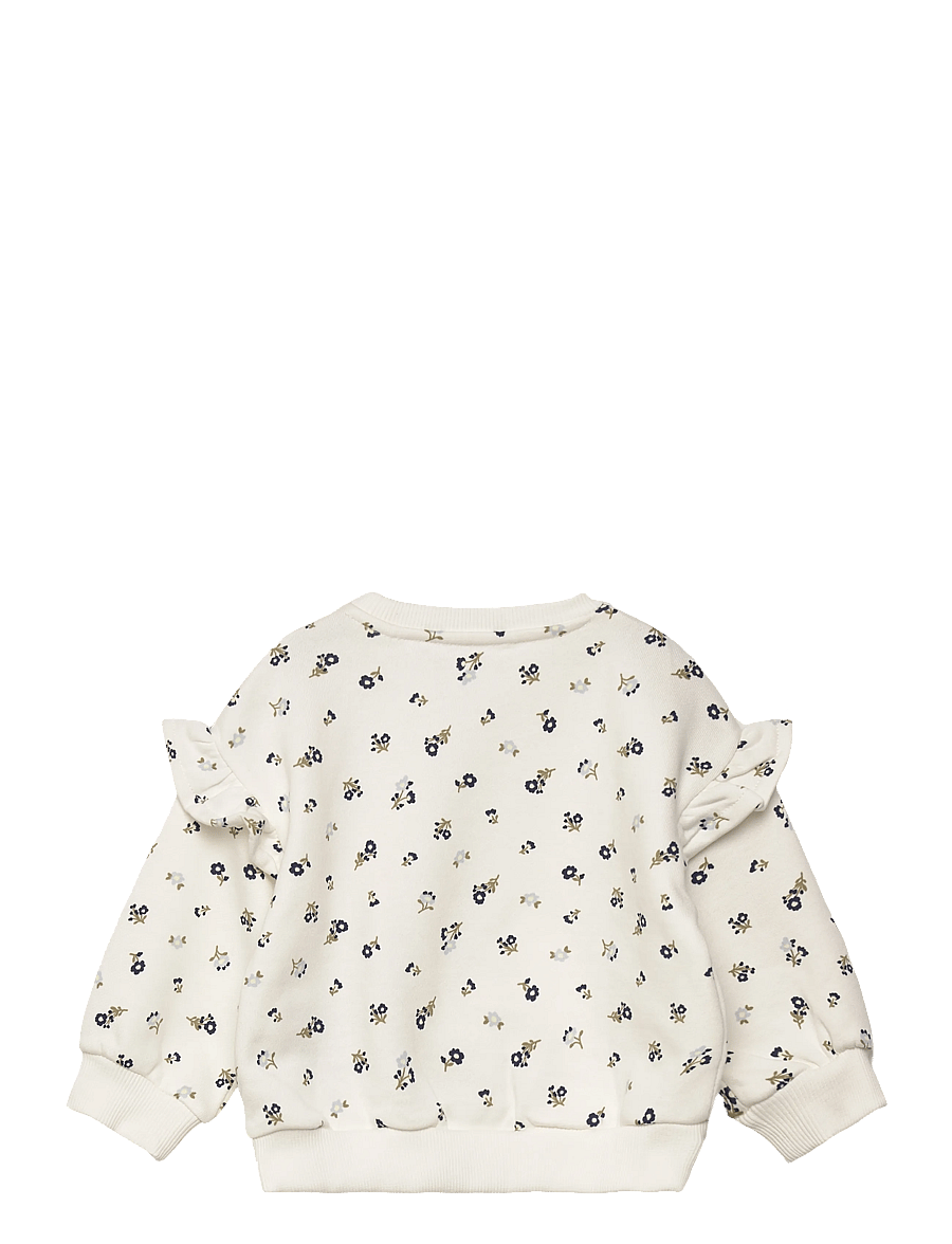 Mango - Ruffle detail sweatshirt - sweatshirts - natural white - 1