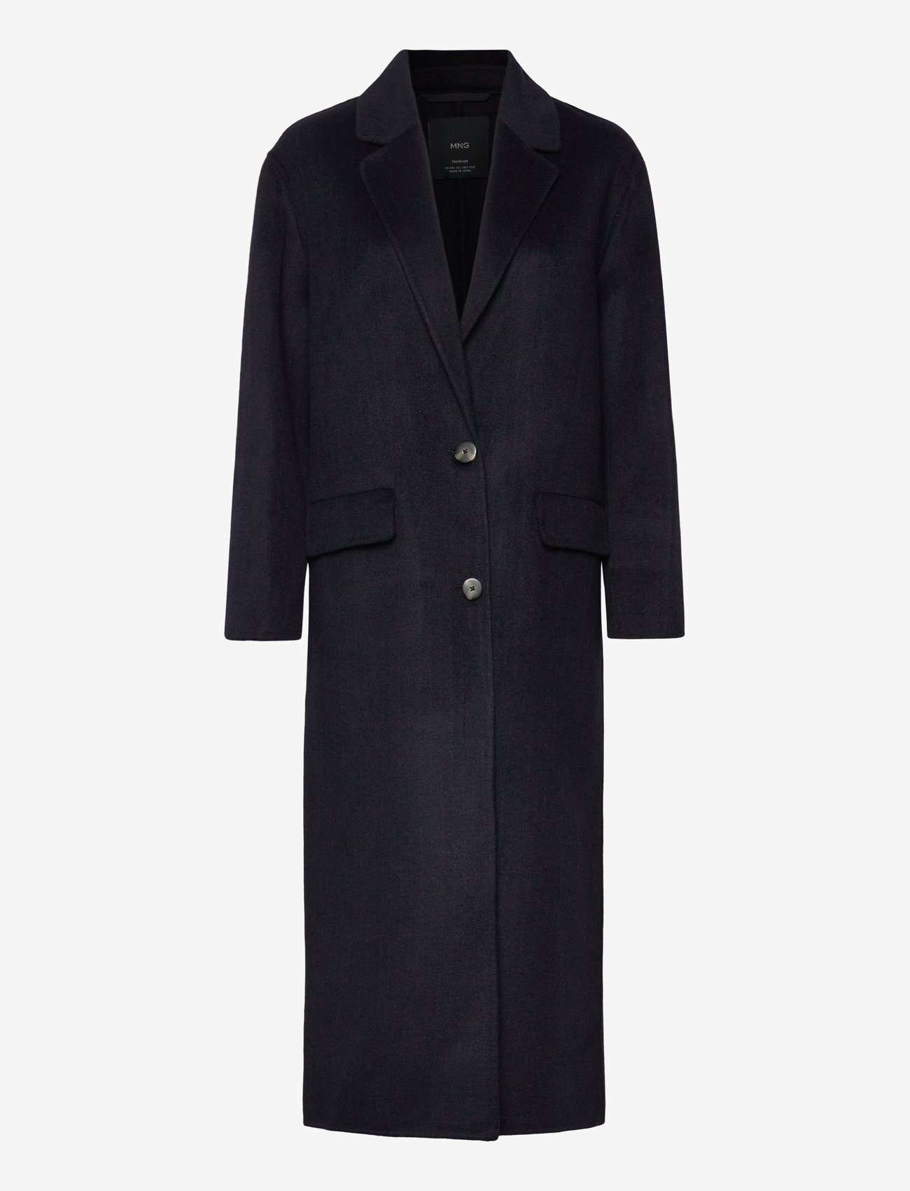Mango - Long wool coat - overtøj - navy - 1