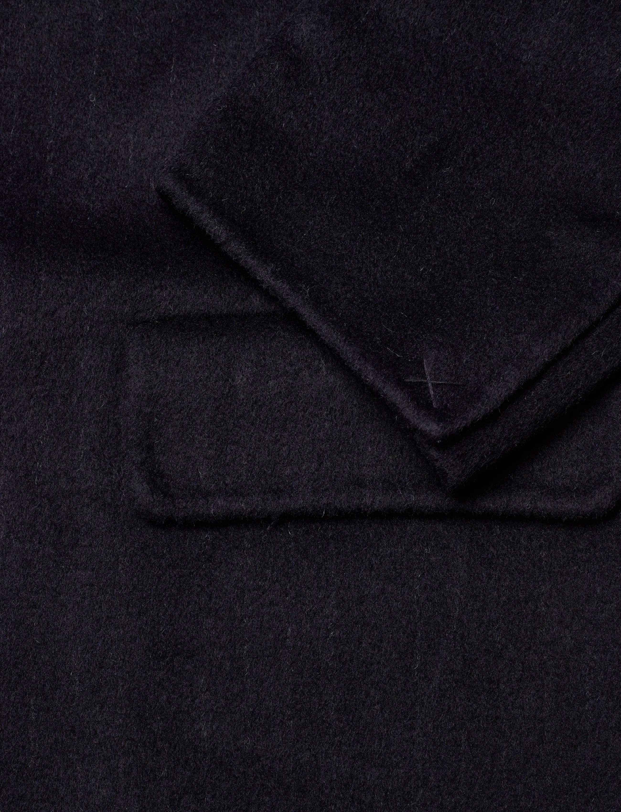 Mango - Long wool coat - villased mantlid - navy - 5