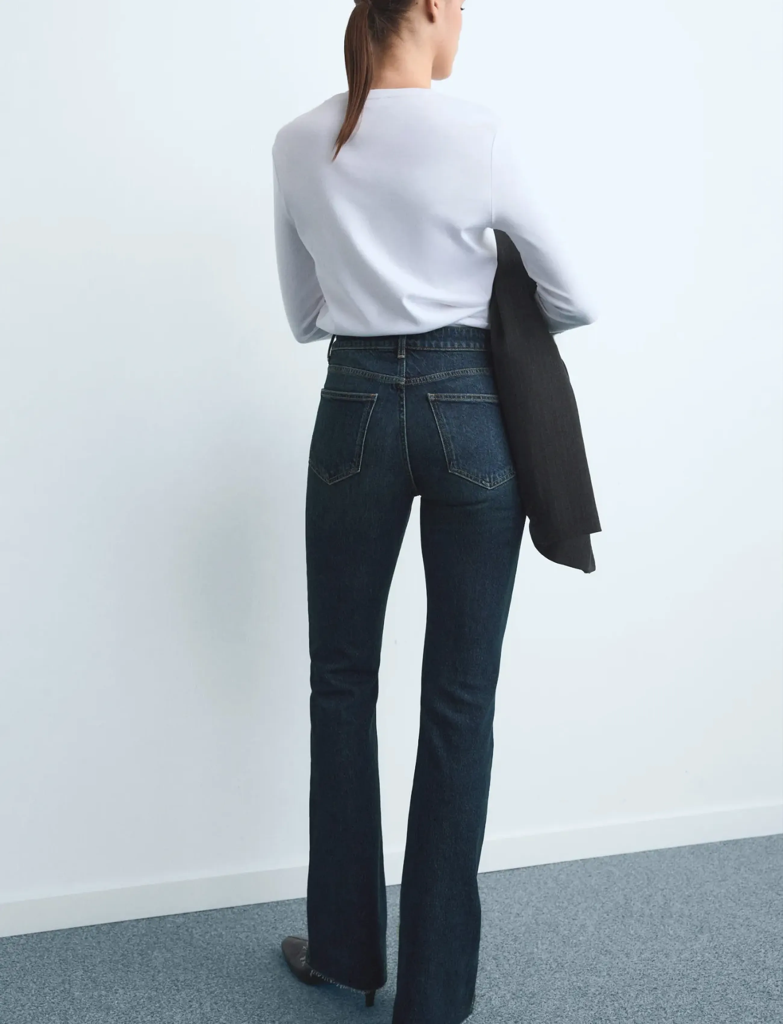 Mango - Fiona flared mid-rise jeans - flared jeans - open blue - 3