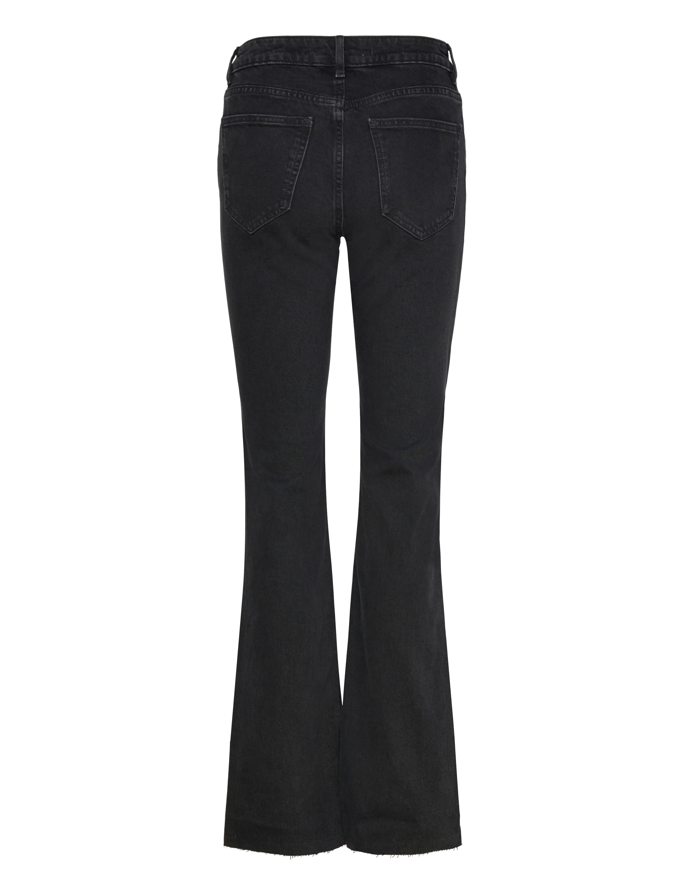 Mango - Fiona flared mid-rise jeans - open grey - 2
