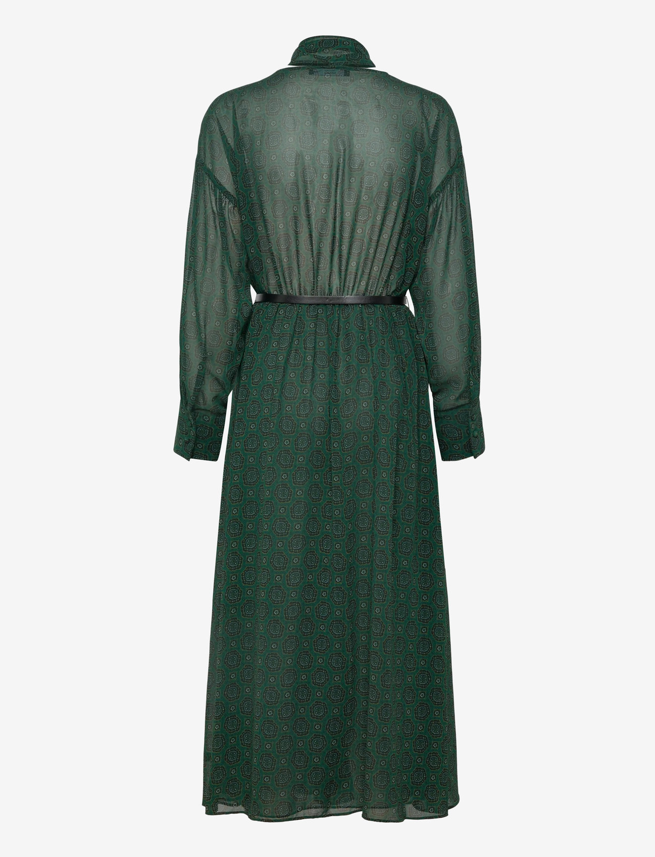 Mango - Printed dress with foulard - aftonklänningar - green - 2