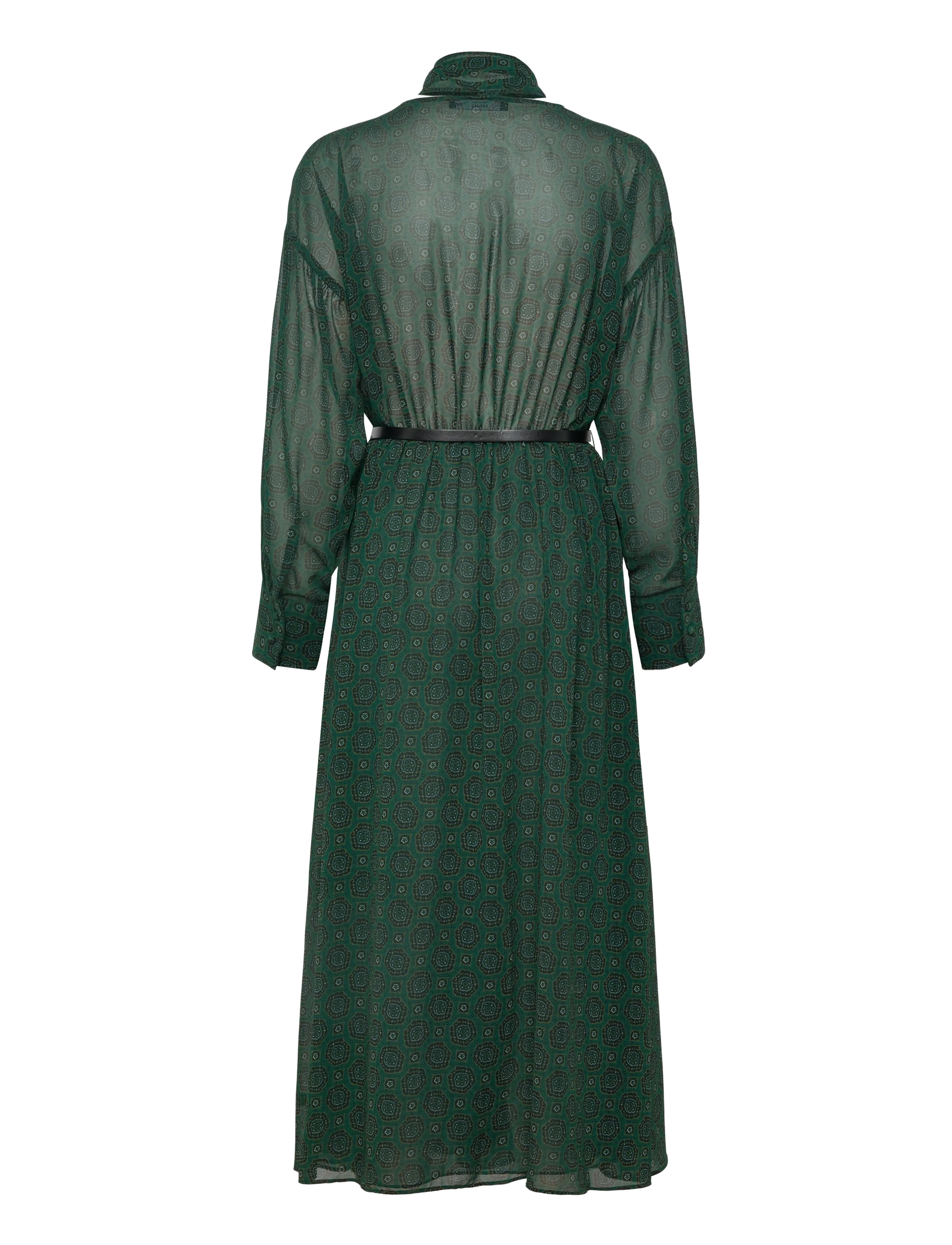 Mango - Printed dress with foulard - evening dresses - green - 2