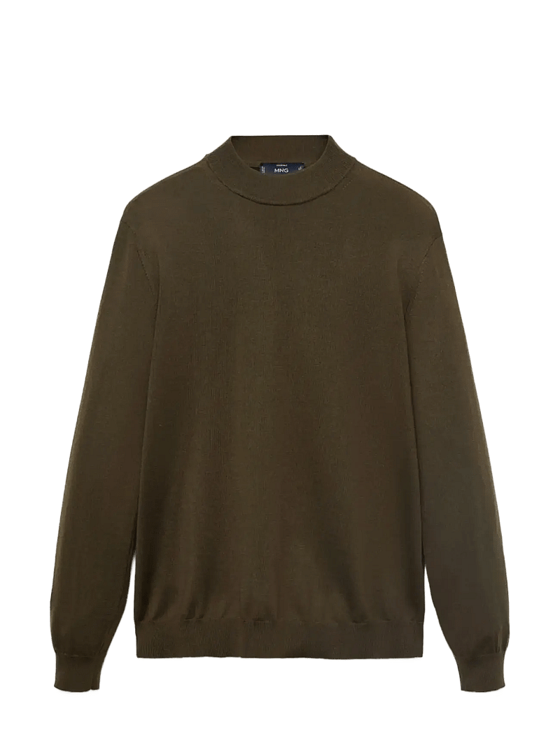 Mango - 100% merino wool roll neck jumper - rundhalsad - dark green - 1