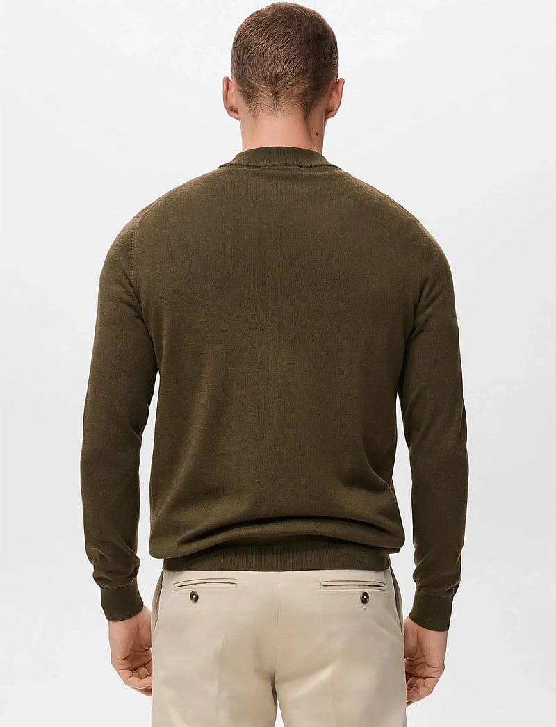 Mango - 100% merino wool roll neck jumper - rundhalsad - dark green - 2