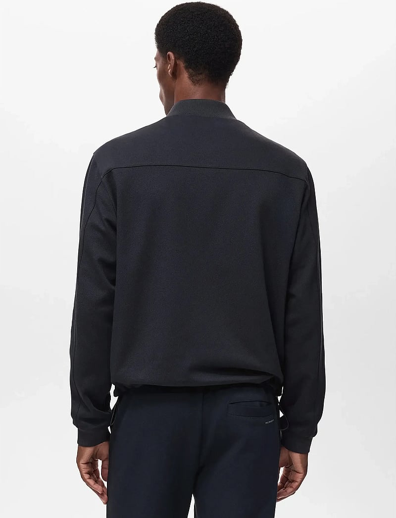 Mango - Comfort stretch zip-up hoodie - kollektioner - navy - 3