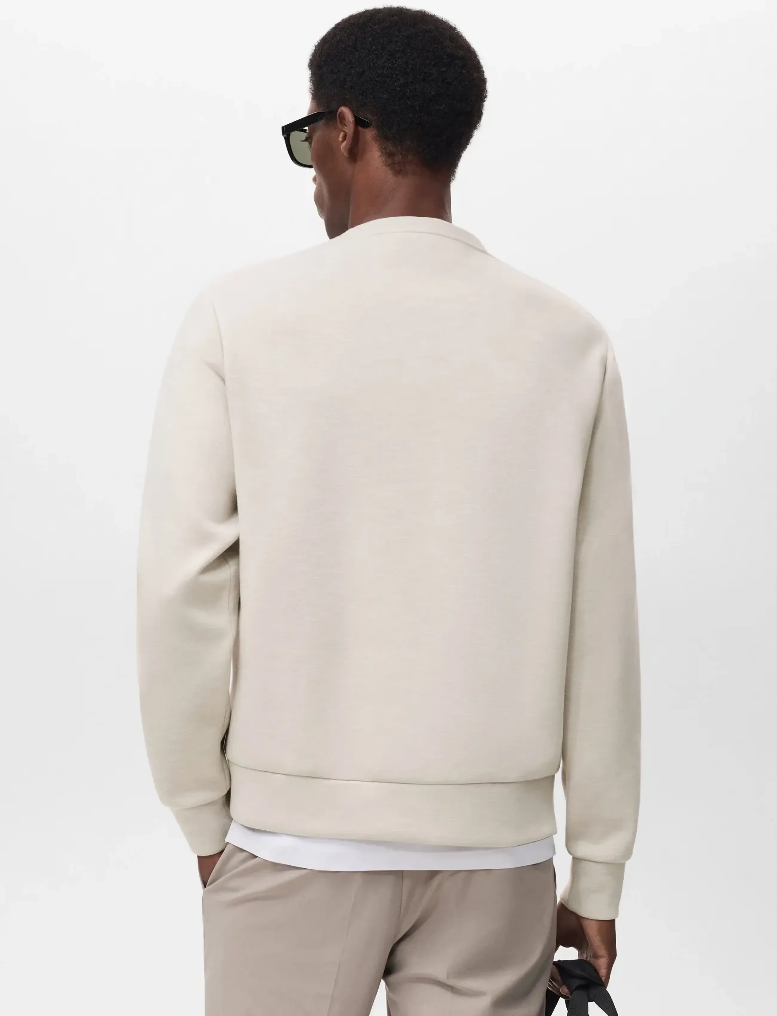 Mango - Regular-fit Thermolite® sweatshirt with pocket - sweatshirts - natural white - 3