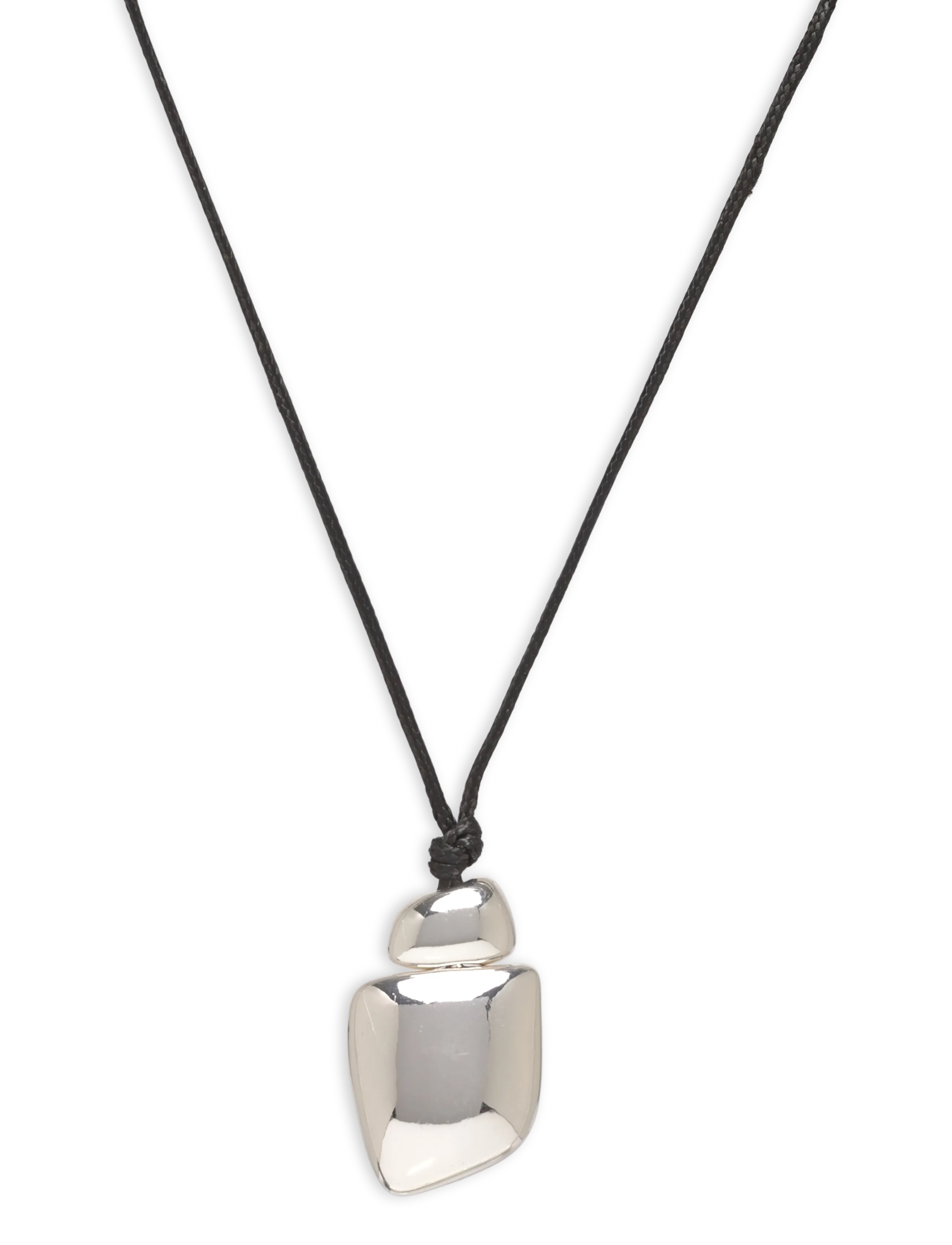 Metal pendant necklace - SILVER