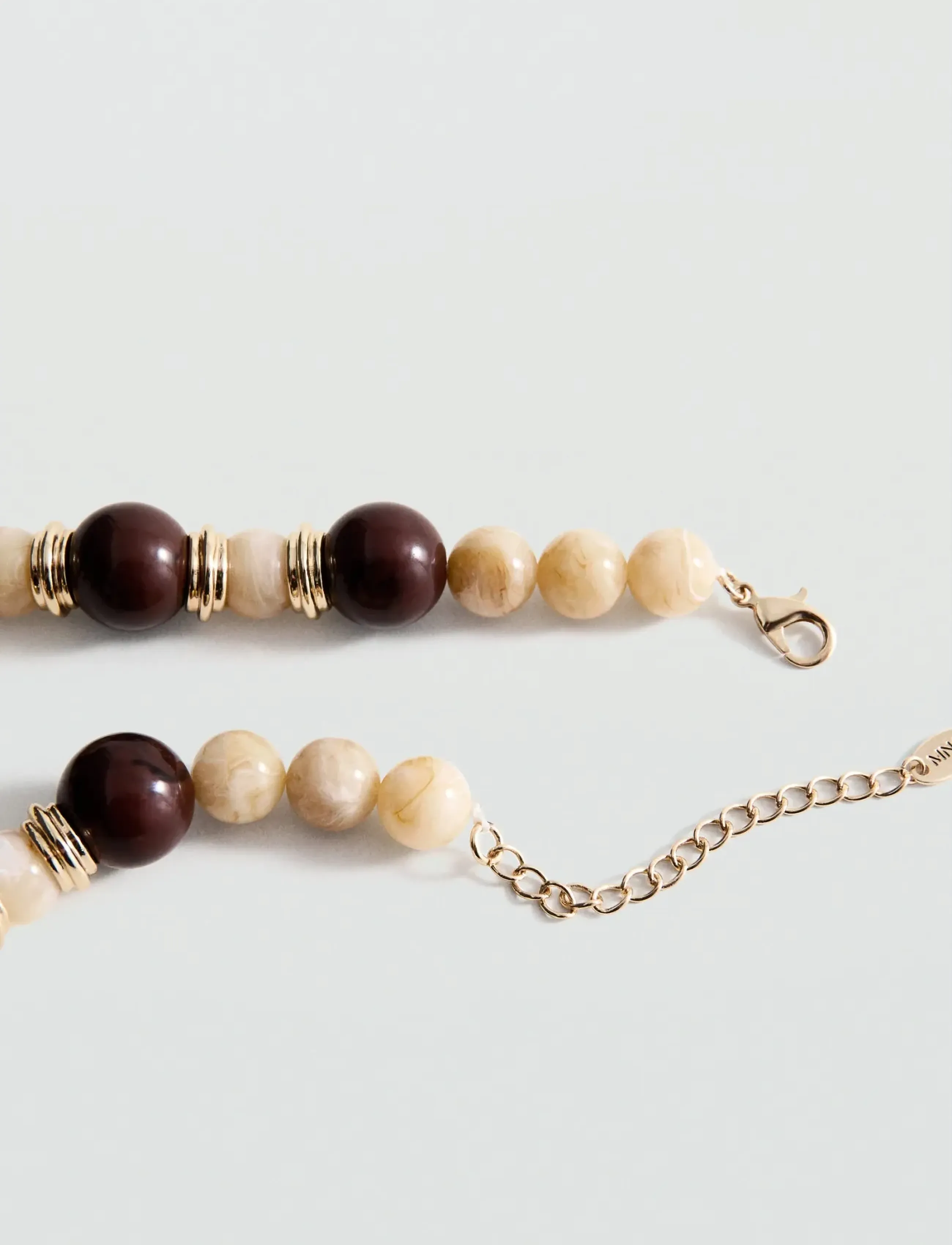 Mango Combined beads necklace - Accessoires - BROWN / brown