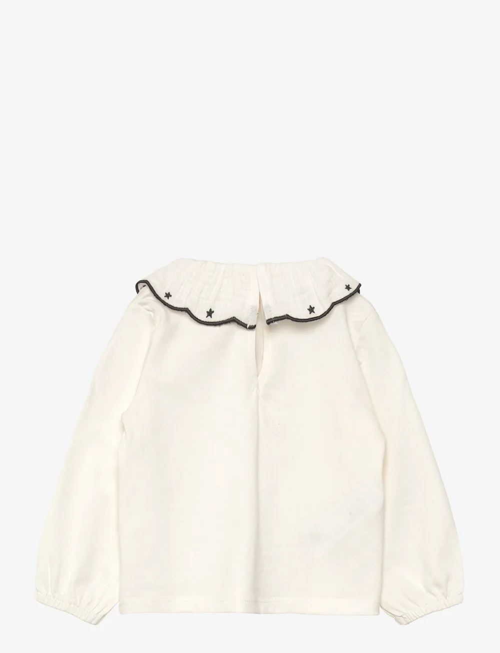 Mango - Cotton t-shirt with embroidered stars - blusen & tuniken - natural white - 1