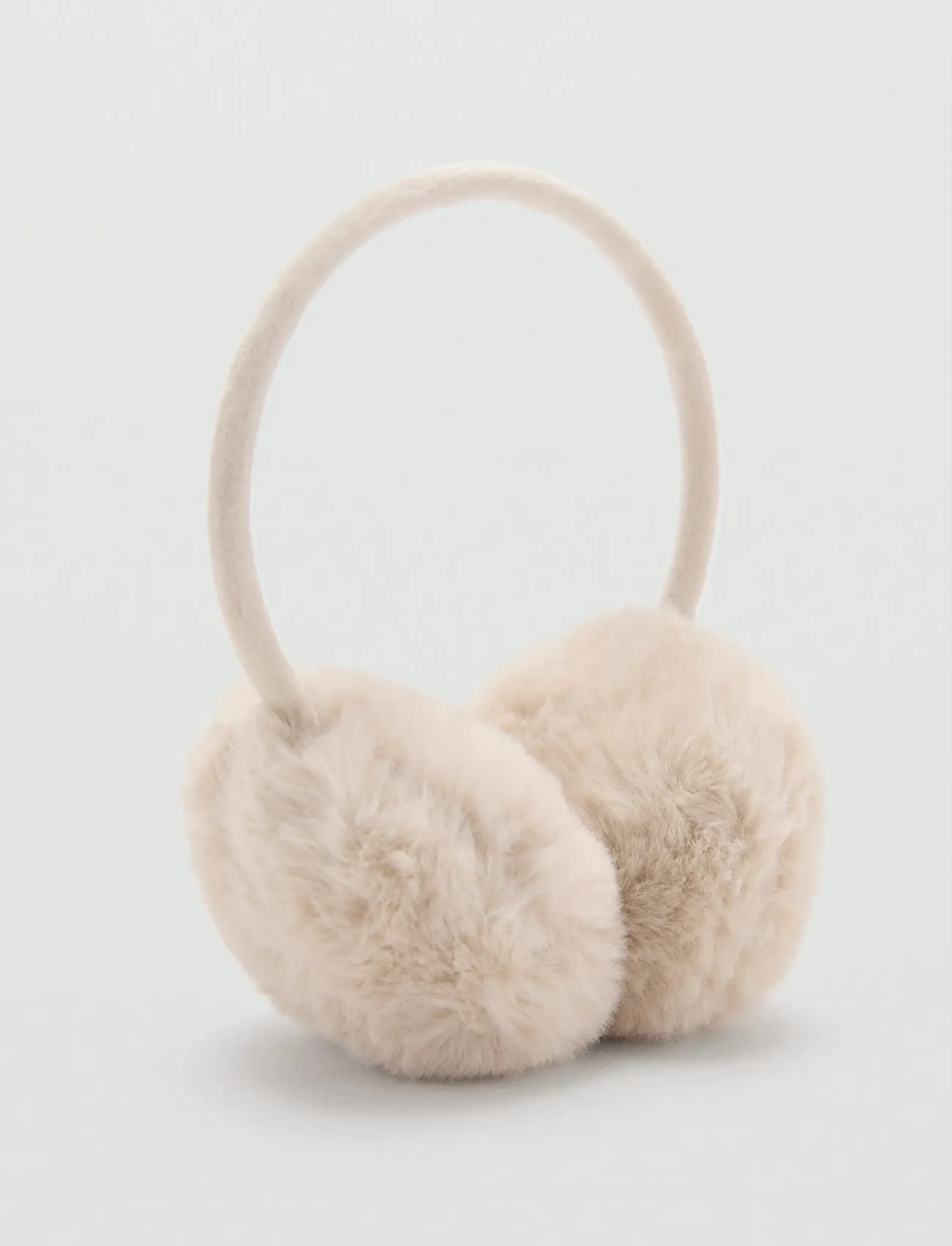 Mango Fur-effect earmuffs - Mango - LT PASTEL BROWN / cream