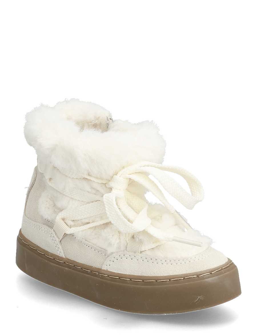 Mango - Ankle boots with leather accents - vinterstövlar - lt pastel brown - 0