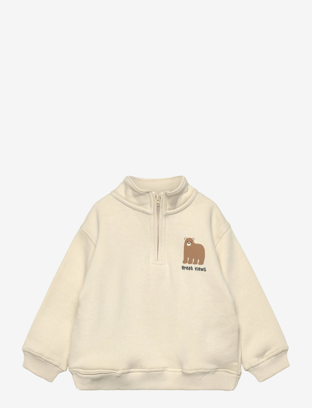 Mango - Bear print sweatshirt - stickade tröjor - natural white - 0