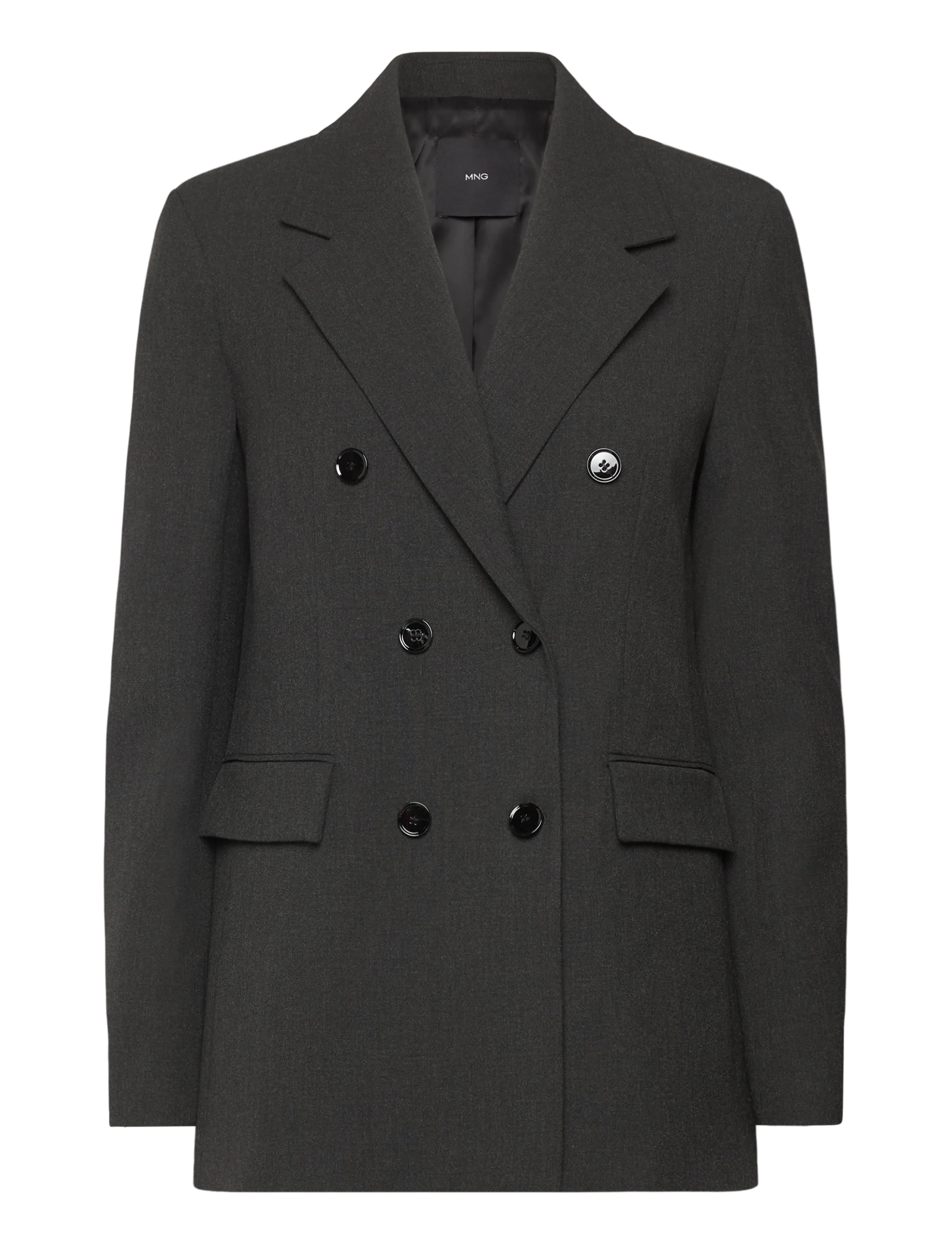 MANGO Double-Breasted Anzug Jacke Grau - M - Damen
