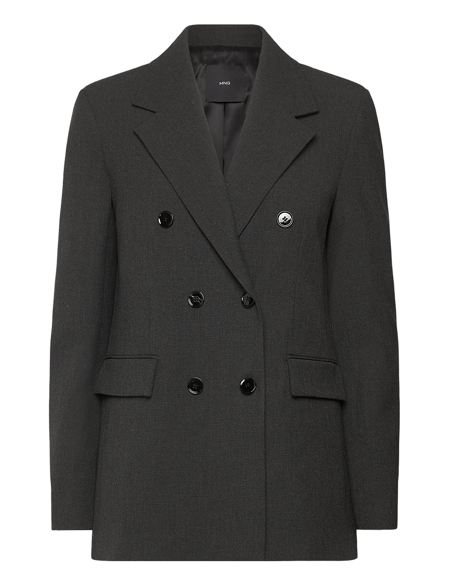 Mango - Double-breasted suit jacket - zweireihige blazer - grey - 1
