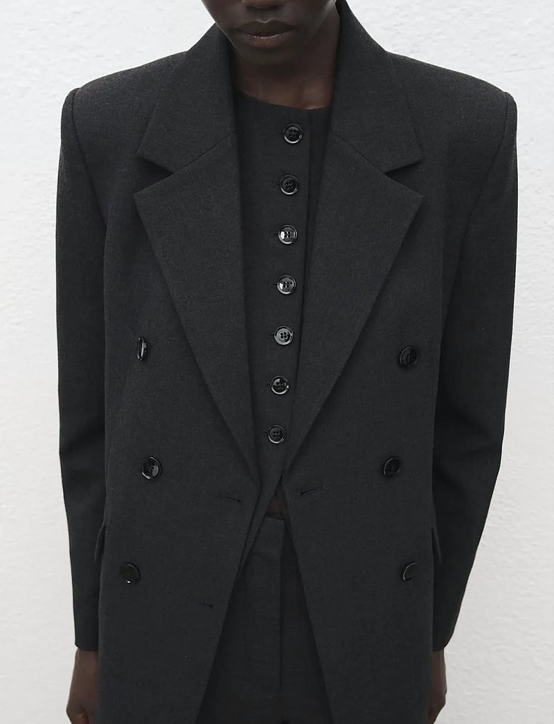 Mango - Double-breasted suit jacket - double breasted blazers - grey - 0